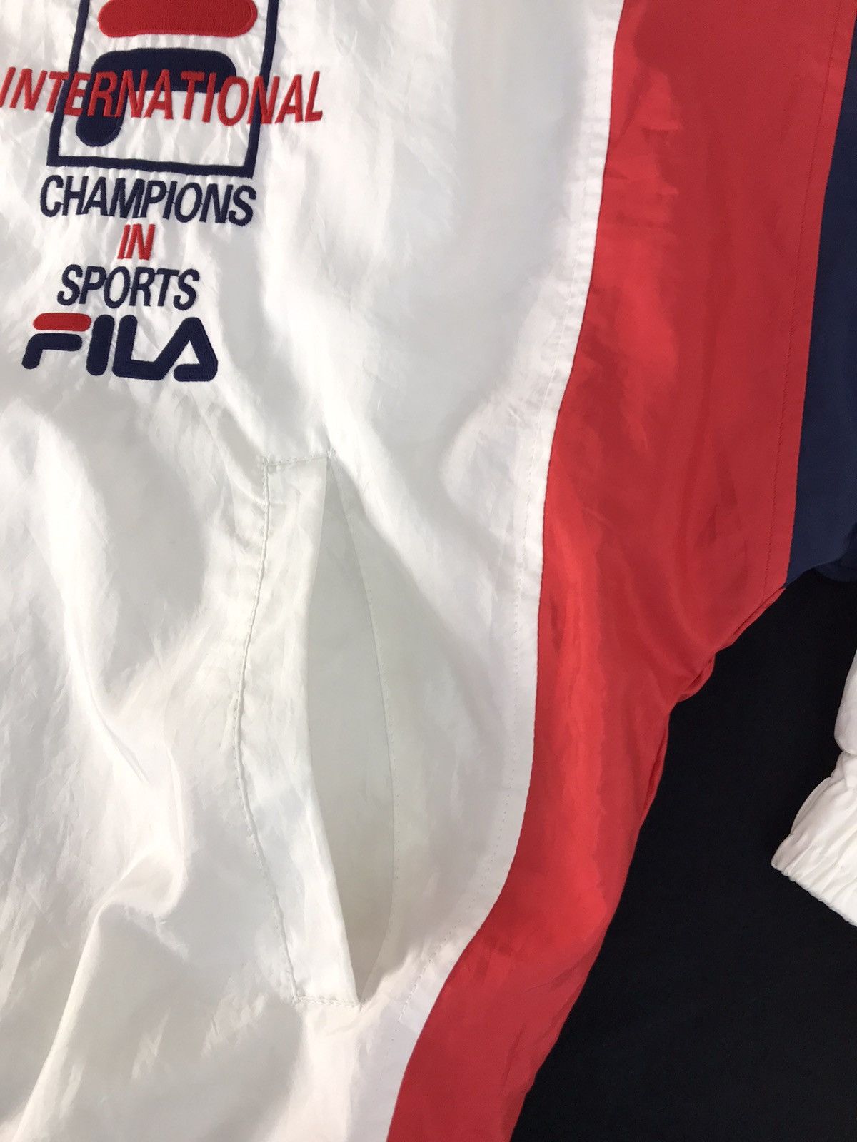 Fila × Vintage Vintage Windbreaker Fila Big Logo Multicolour Zipper Style Size US XL / EU 56 / 4 - 6 Thumbnail