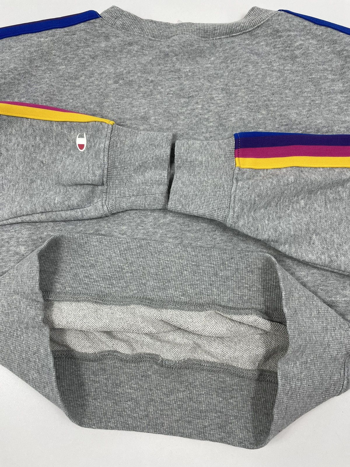 Champion × Raised by Champions 🌈 RAINBOW Big Logo Tape Crew Sweater Long Sleeve Sweatshirt Size M / US 6-8 / IT 42-44 - 5 Thumbnail