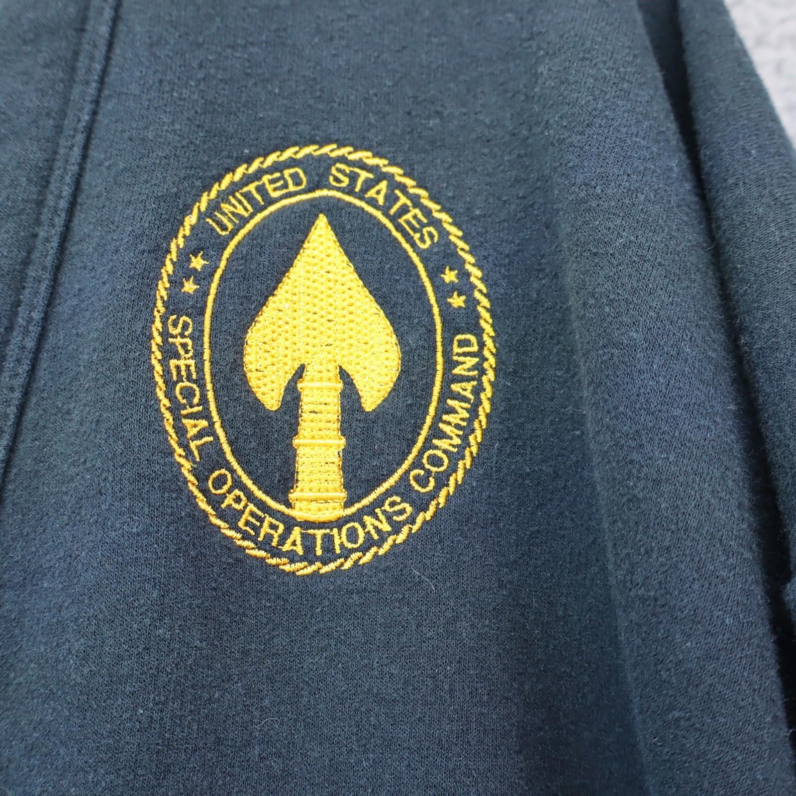 Jerzees Mens USSOCOM Jacket Cardigan Black Special Ops SOCOM Vtg Size US XL / EU 56 / 4 - 2 Thumbnail
