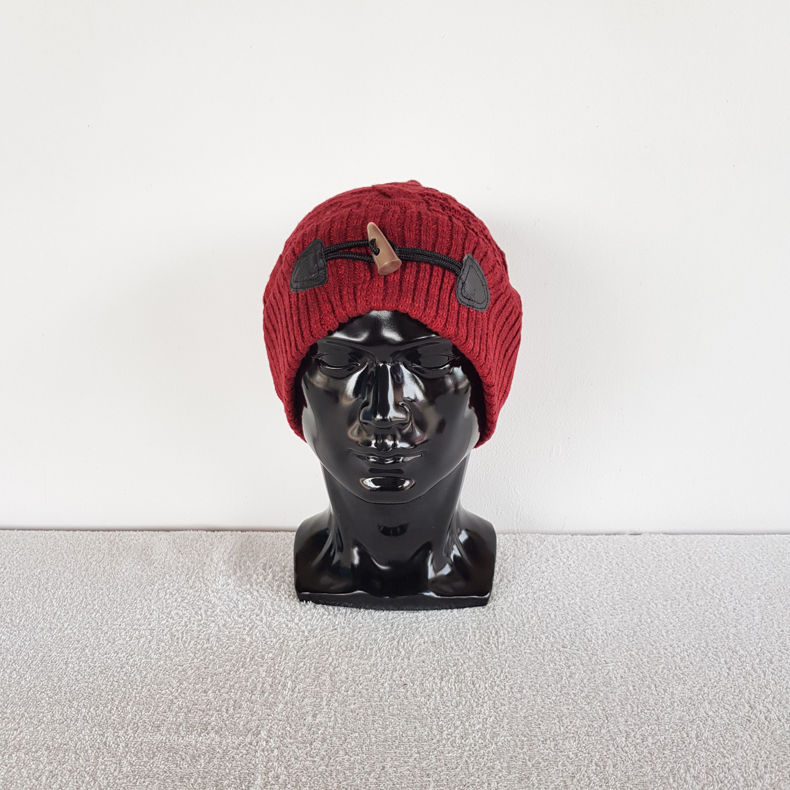 Japanese Brand Vintage Cable Knit Beanie Y2K Crochet Slouchy Snow Caps Hats Size ONE SIZE - 2 Thumbnail