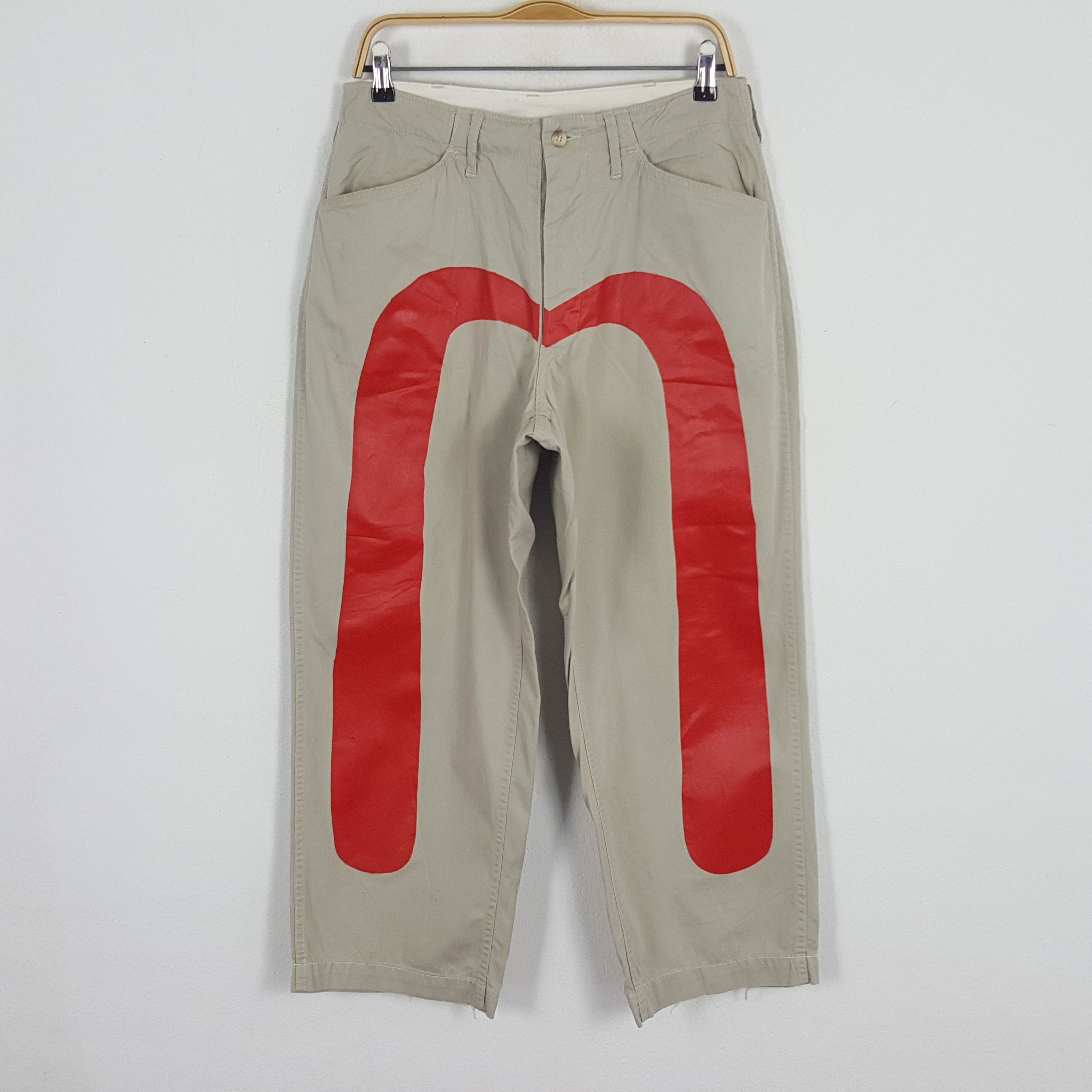 Evisu × Vintage Vintage Evisu Custom Art Daicock Red Japan Pants Size US 31 - 1 Thumbnail