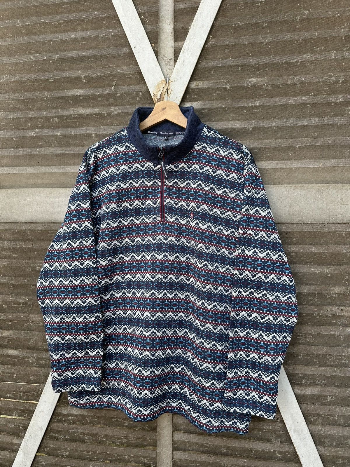 Japanese Brand 👹MunsingWear Pullover Jacket Size US L / EU 52-54 / 3 - 1 Thumbnail