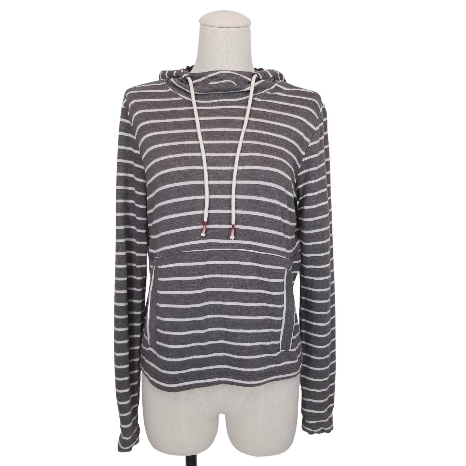 Marine Layer Marine Layer Double Knit Charcoal Gray Stripe Hoodie Small Size S / US 4 / IT 40 - 1 Thumbnail
