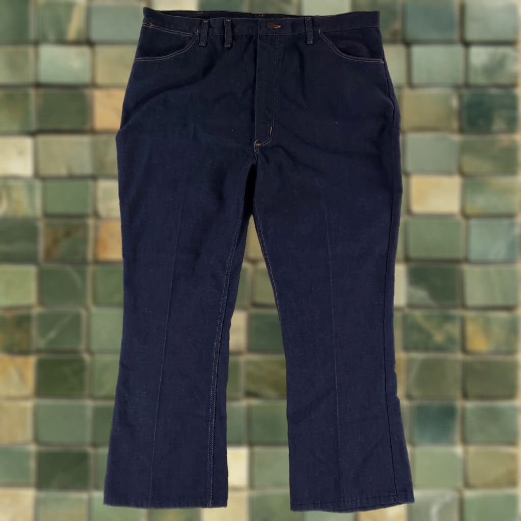 Wrangler VINTAGE Wrangler Jeans Mens 42x30 Blue Bootcut 70s Inseam 29" Size US 42 / EU 58 - 1 Thumbnail