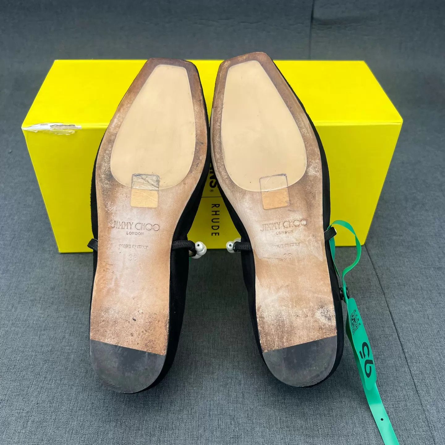 Jimmy Choo women's Jimmy Choo Black Pearl Flats 38 with box like new Size US 7.5 / IT 37.5 - 7 Thumbnail