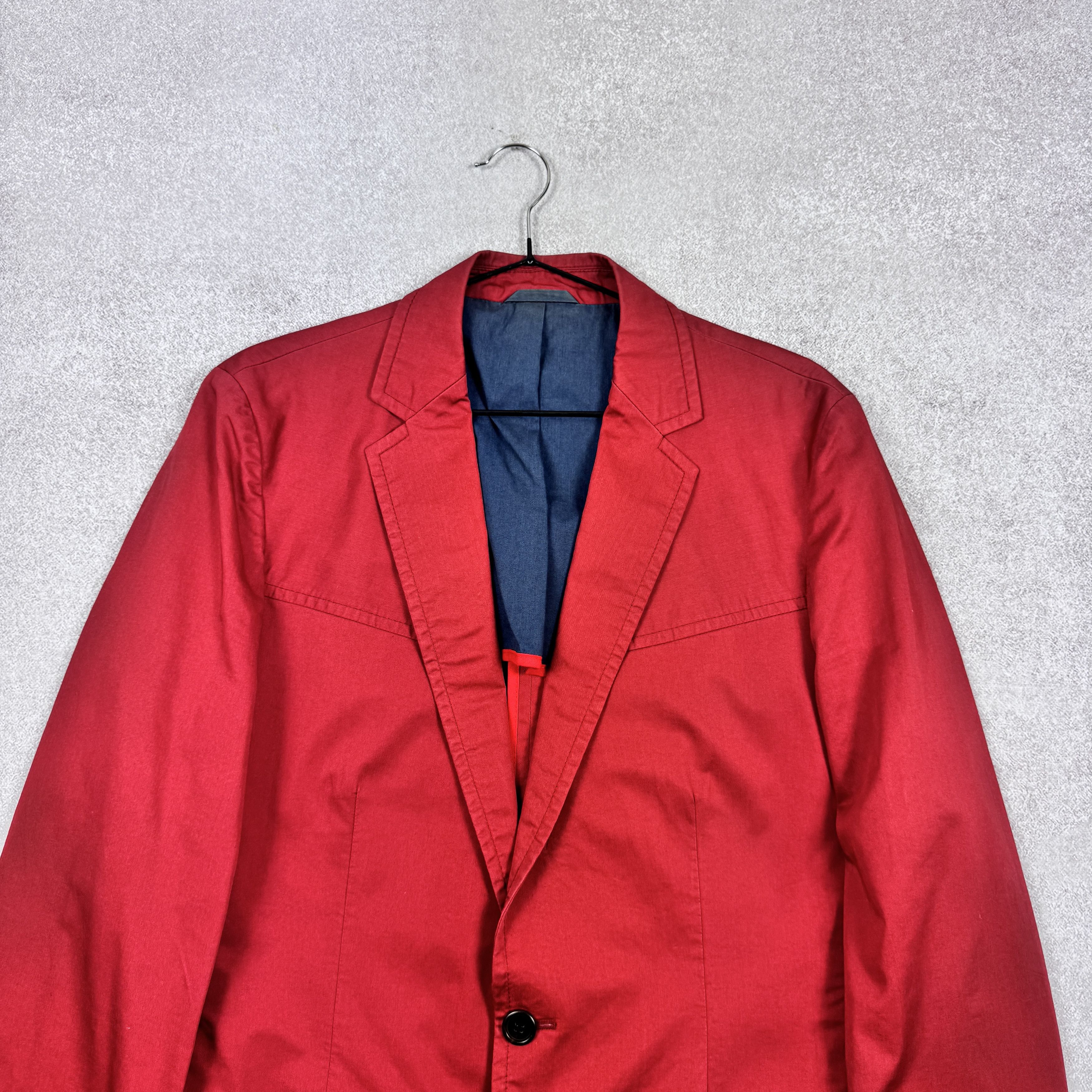 Hugo Boss Hugo Boss Akten-we Red Cotton Slim Fit Blazer Size 48 / 38R Size 38R - 3 Thumbnail
