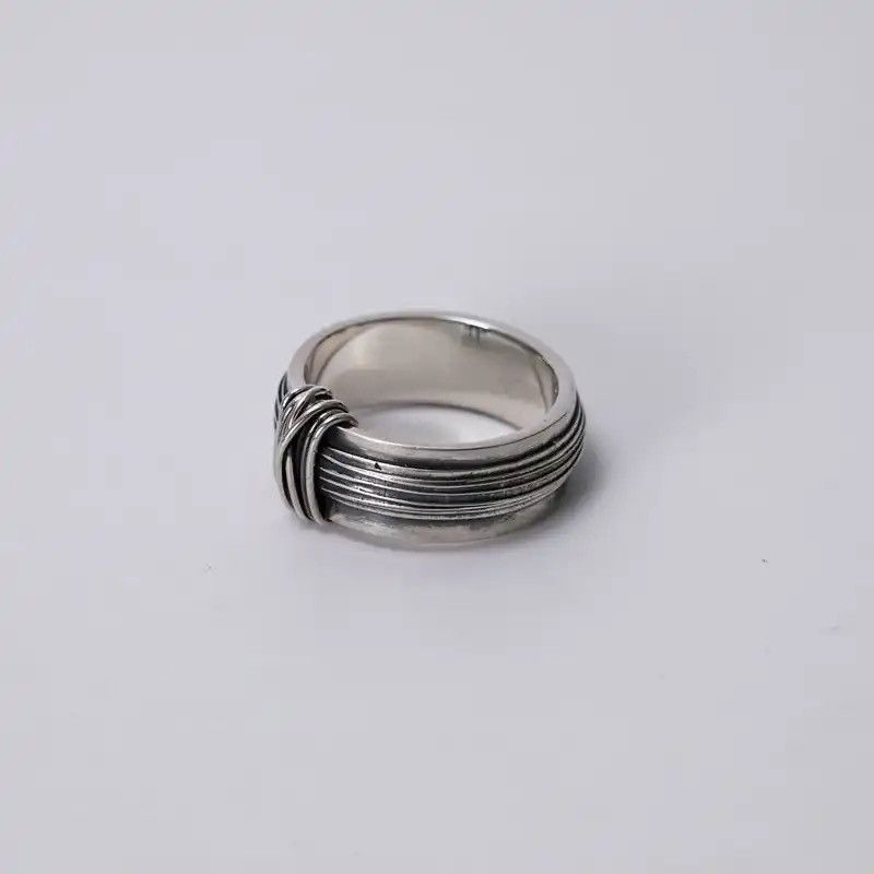 Jewelry × Vintage Vintage Brushed Wrapped Multi Lines Ring Size ONE SIZE - 5 Thumbnail