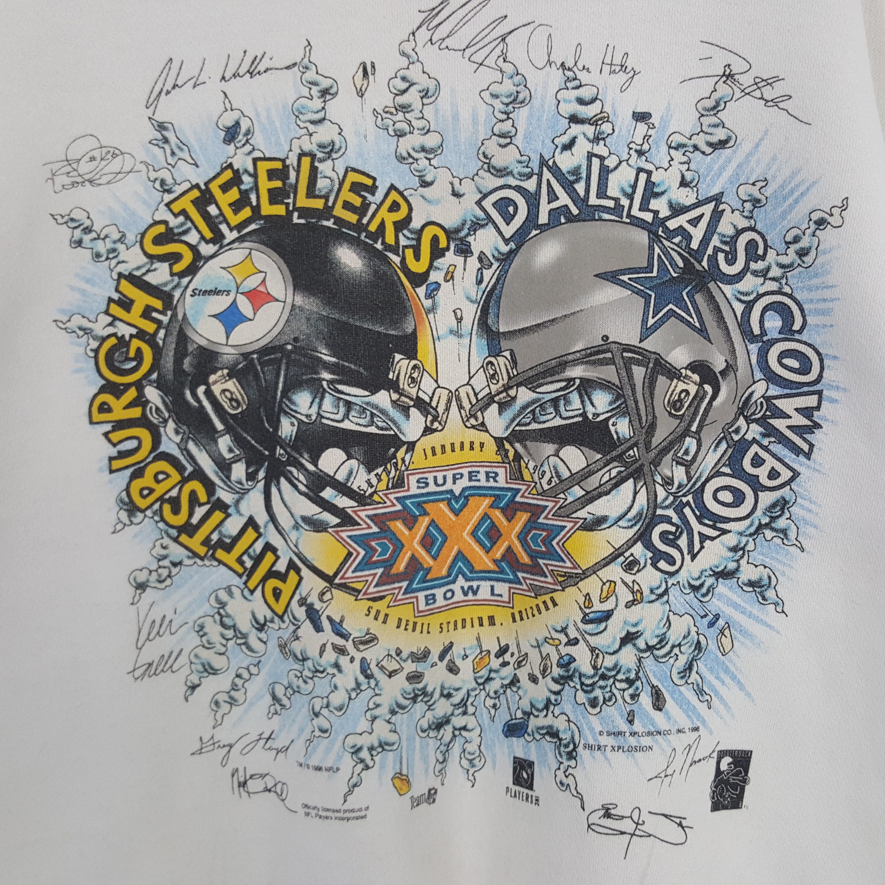 NFL × Vintage Vintage 90's Pittsburgh Steelers X Dallas Cowboys Sweatshirt Size US L / EU 52-54 / 3 - 2 Thumbnail