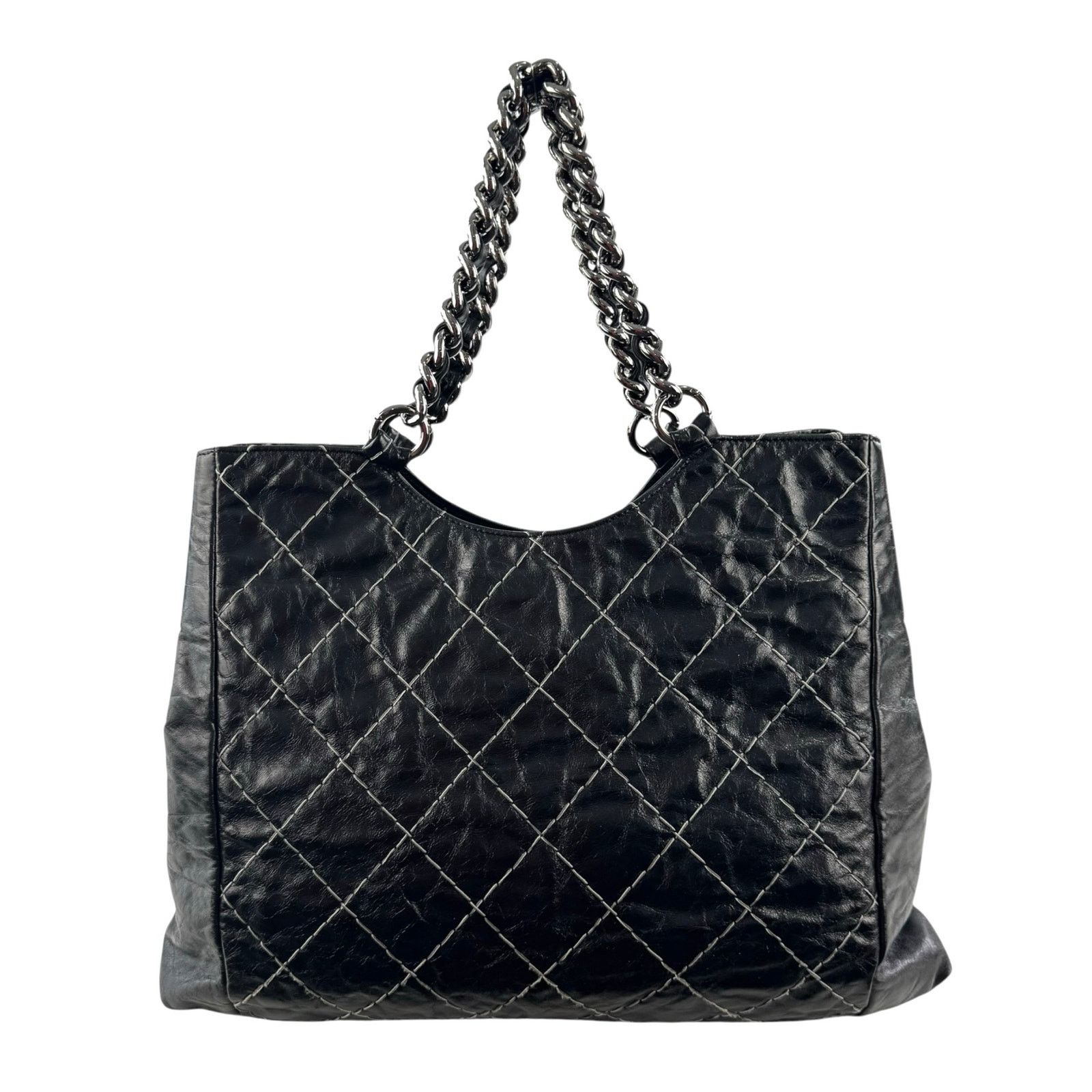 Chanel Chanel Glazed Leather Double Stitched Tote Bag Size ONE SIZE - 2 Thumbnail
