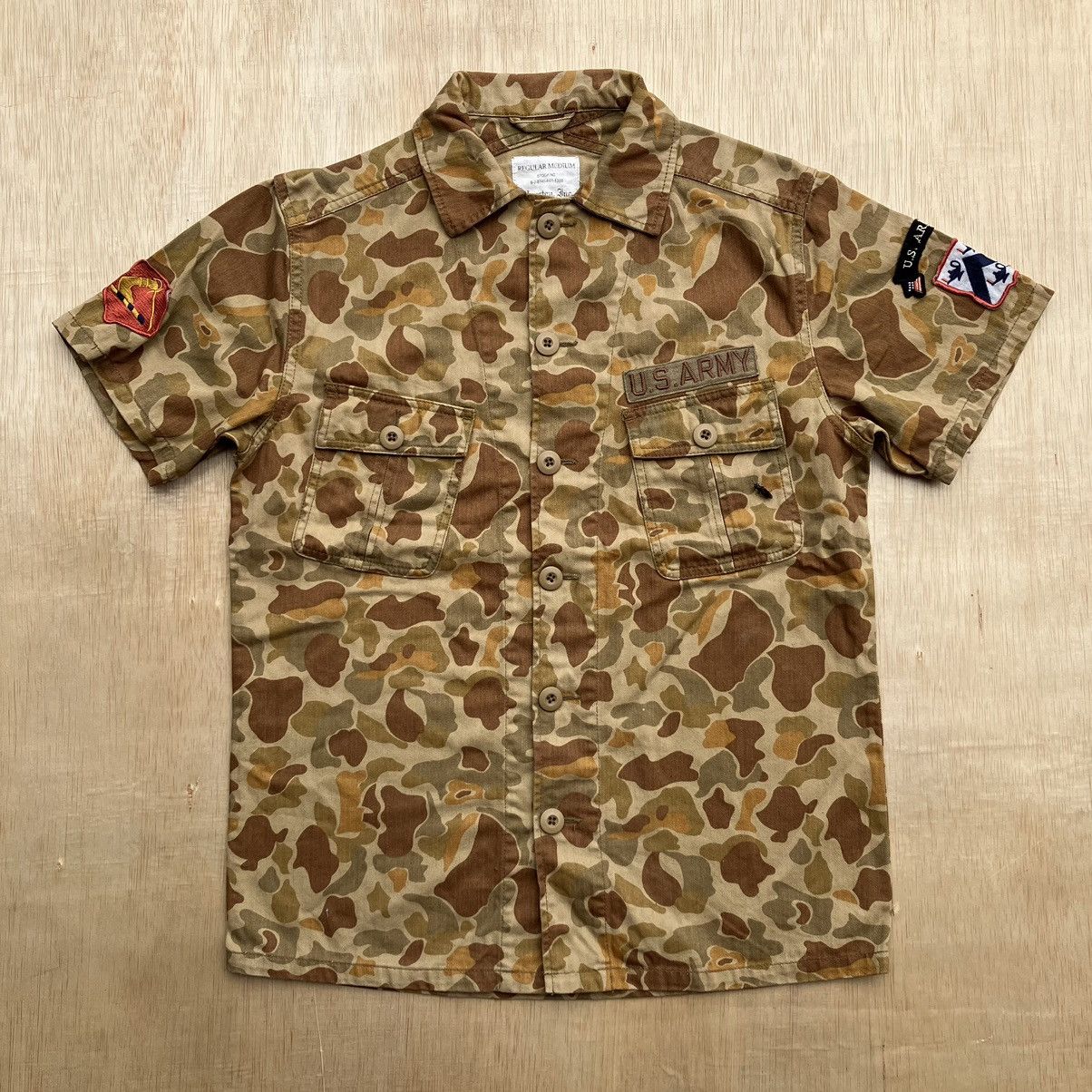 Japanese Brand HOUSTON DUCK HUNTER CAMO SLANT POCKET SHORT SLEEVE Size US M / EU 48-50 / 2 - 1 Thumbnail