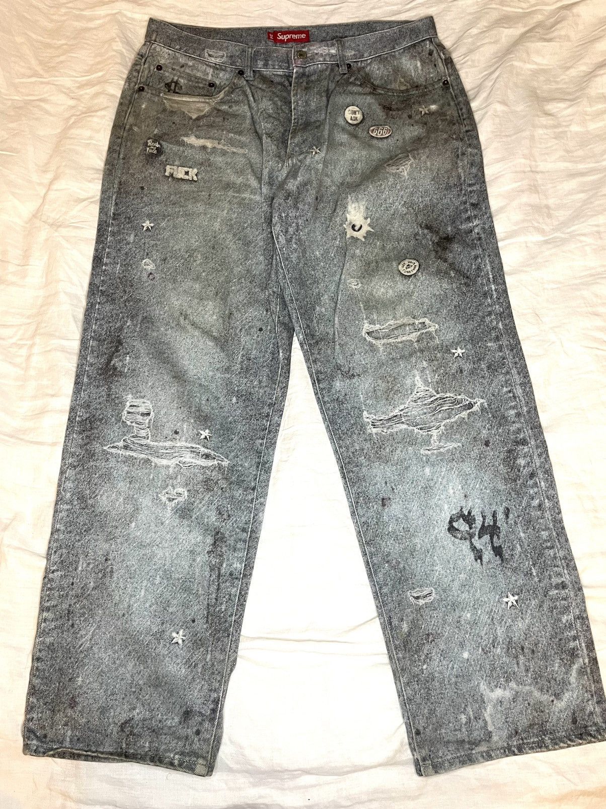 Supreme Supreme HJR Trompe L'oeil Loose Fit Jeans | Grailed