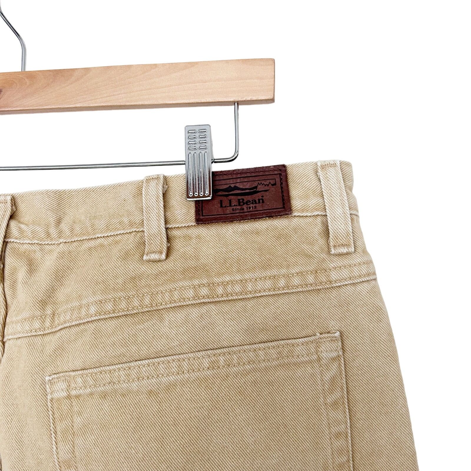L.L. Bean LL Bean Tan Double L Classic Fit Flannel Lined Jeans 37x32 Size US 37 - 6 Thumbnail