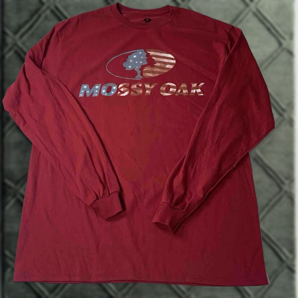 Vintage Mossy Oak Mens Red USA Flag Logo Long Sleeve Shirt L 42/44 Shirt Mens Red USA Flag Logo Mossy Oak Long Sleeve Shirt 42/44 America Size US L / EU 52-54 / 3 - 1 Thumbnail