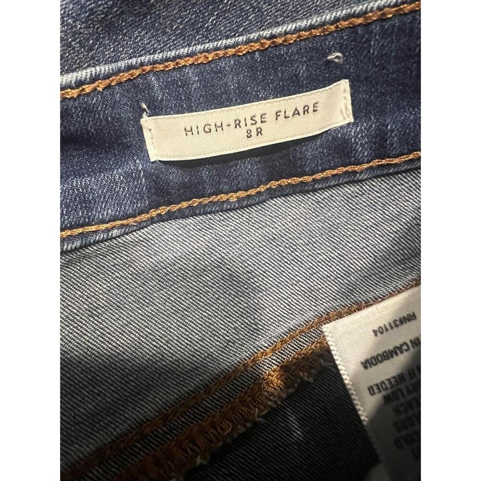 Cosmic Wonder Wonderly Jeans High-Rise Flare 8R Blue 33in Frayed Hem Boho Size 30" / US 8 / IT 44 - 6 Thumbnail