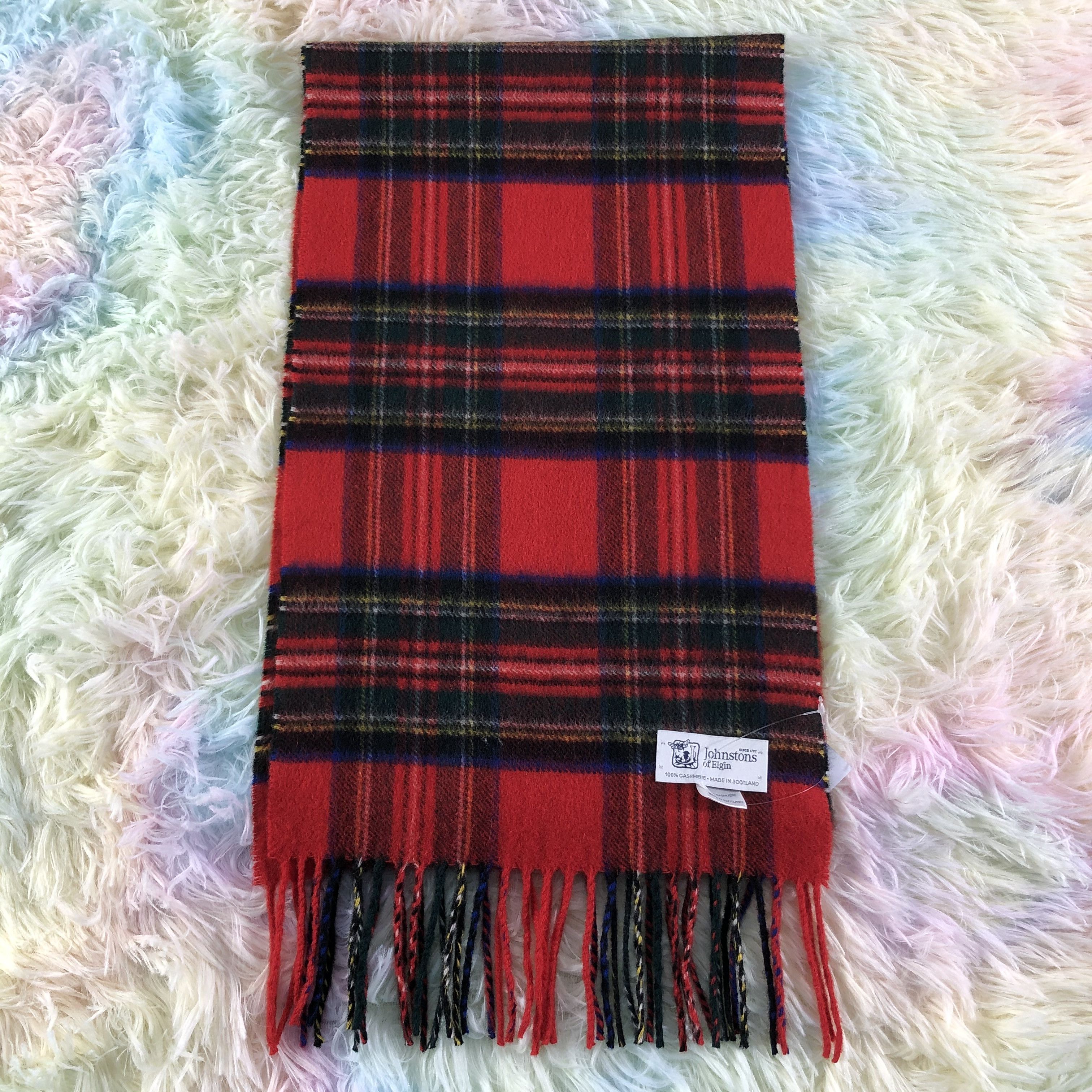 Johnstons Of Elgin × Vintage Johnstons Of Elgin Scarf / Muffler / Neckwear - KM210 Size ONE SIZE - 2 Thumbnail