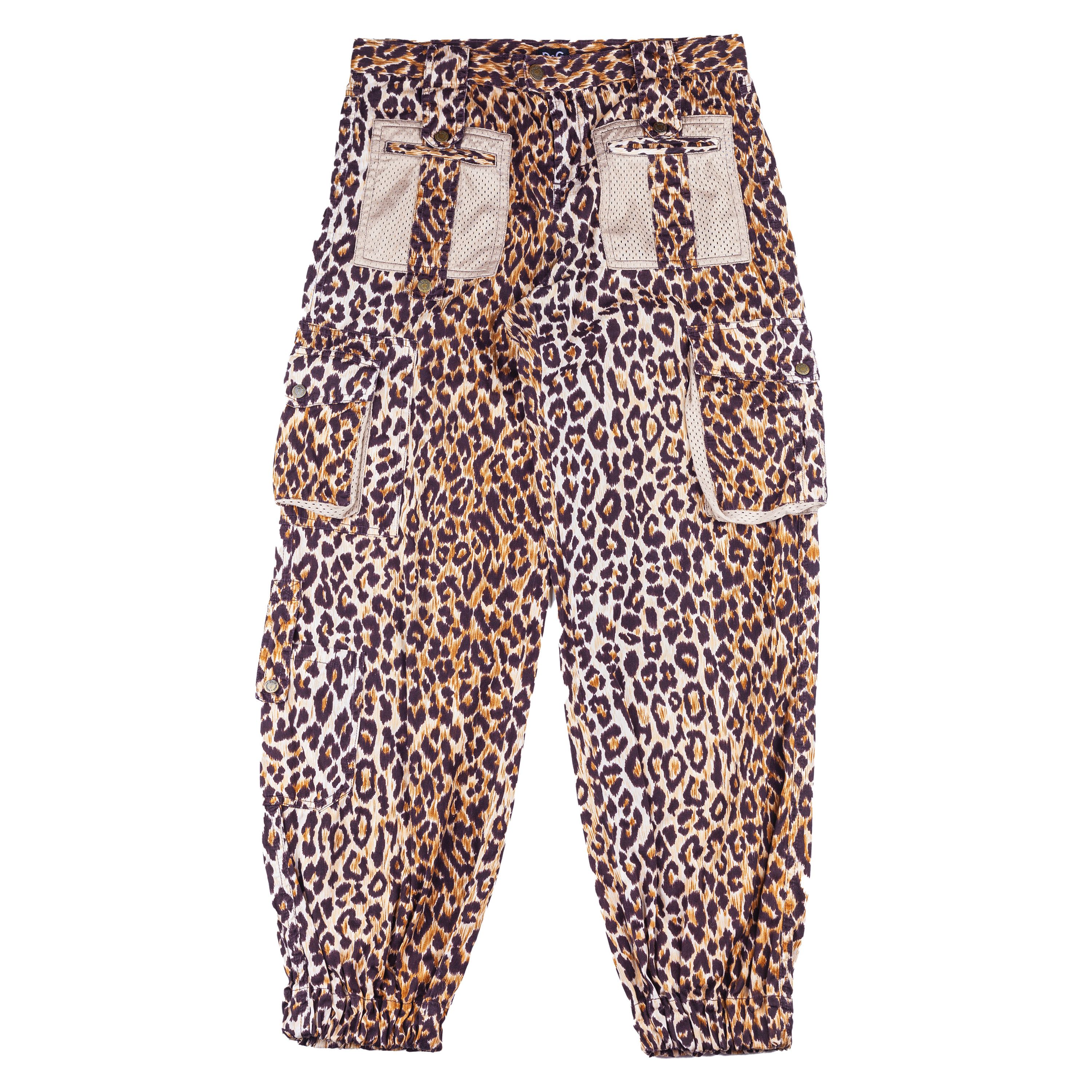 Dolce & Gabbana Dolce & Gabbana Leopard Denim Vintage Pants (M) Size 28" / US 6 / IT 42 - 1 Thumbnail