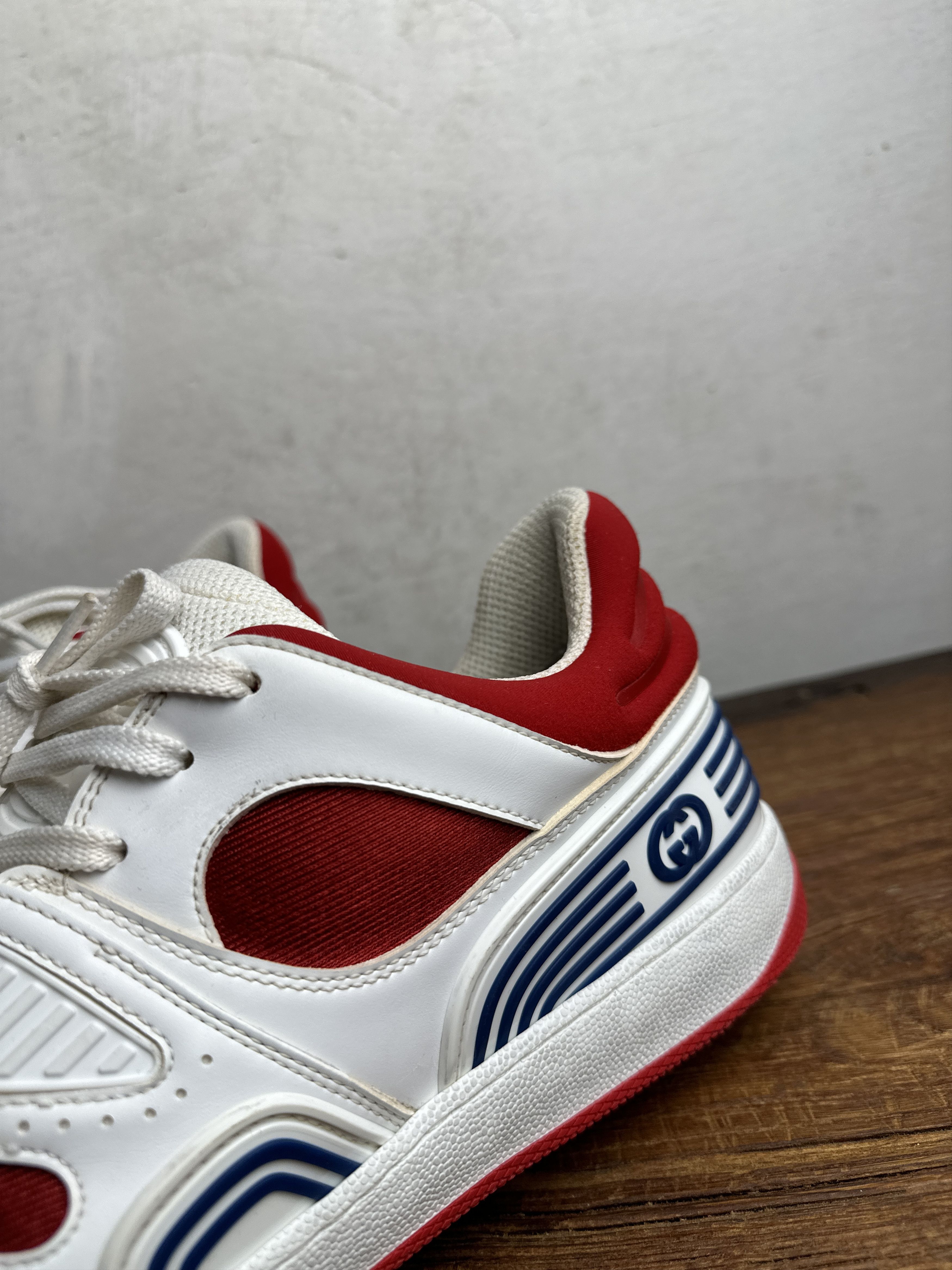 Gucci Gucci Basket Low White Demetra Red Sneakers Size US 10 / EU 43 - 9 Thumbnail