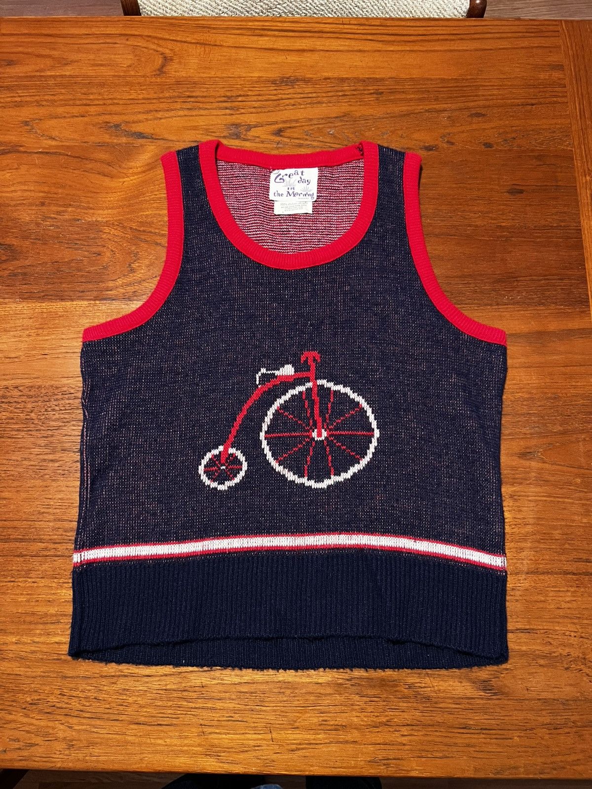 Vintage Vintage 1980s Bicycle knit tank top Size US S / EU 44-46 / 1 - 1 Thumbnail
