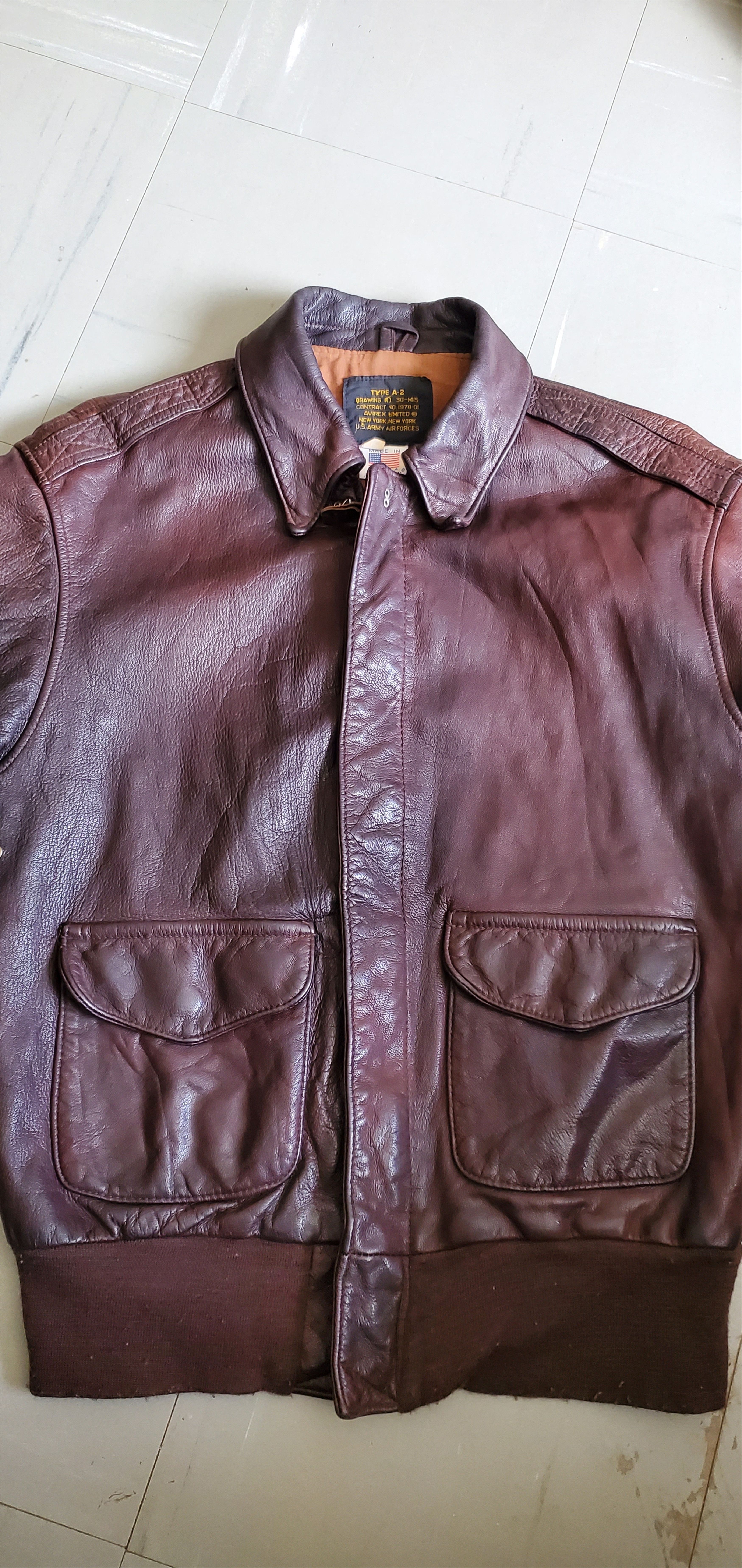 Avirex Type A-2 Brown Goatskin Classic Jacket