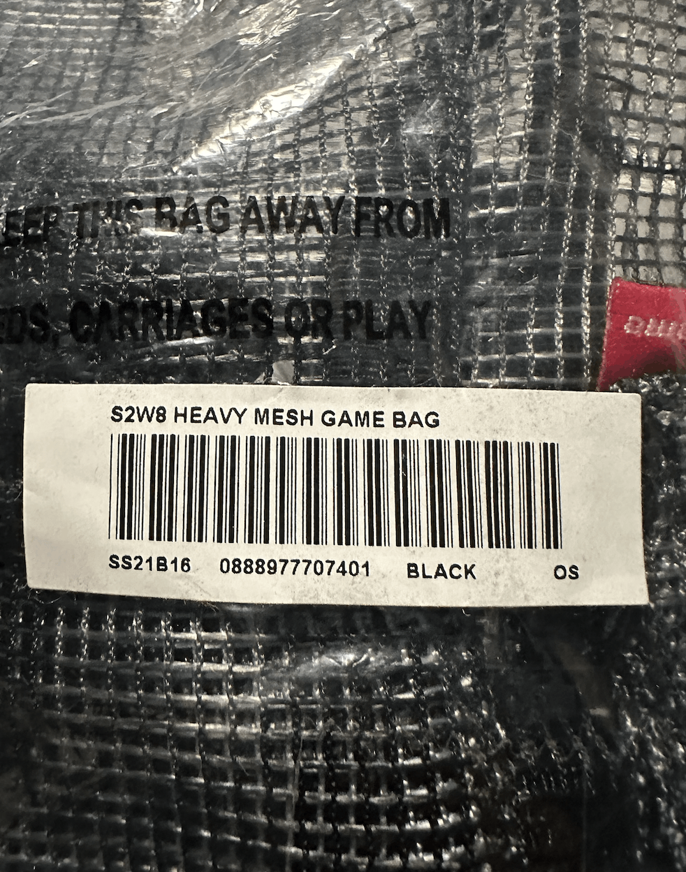 Supreme NWT Supreme South2 West8 Heavy Game Mesh Bag - Black Size ONE SIZE - 7 Thumbnail