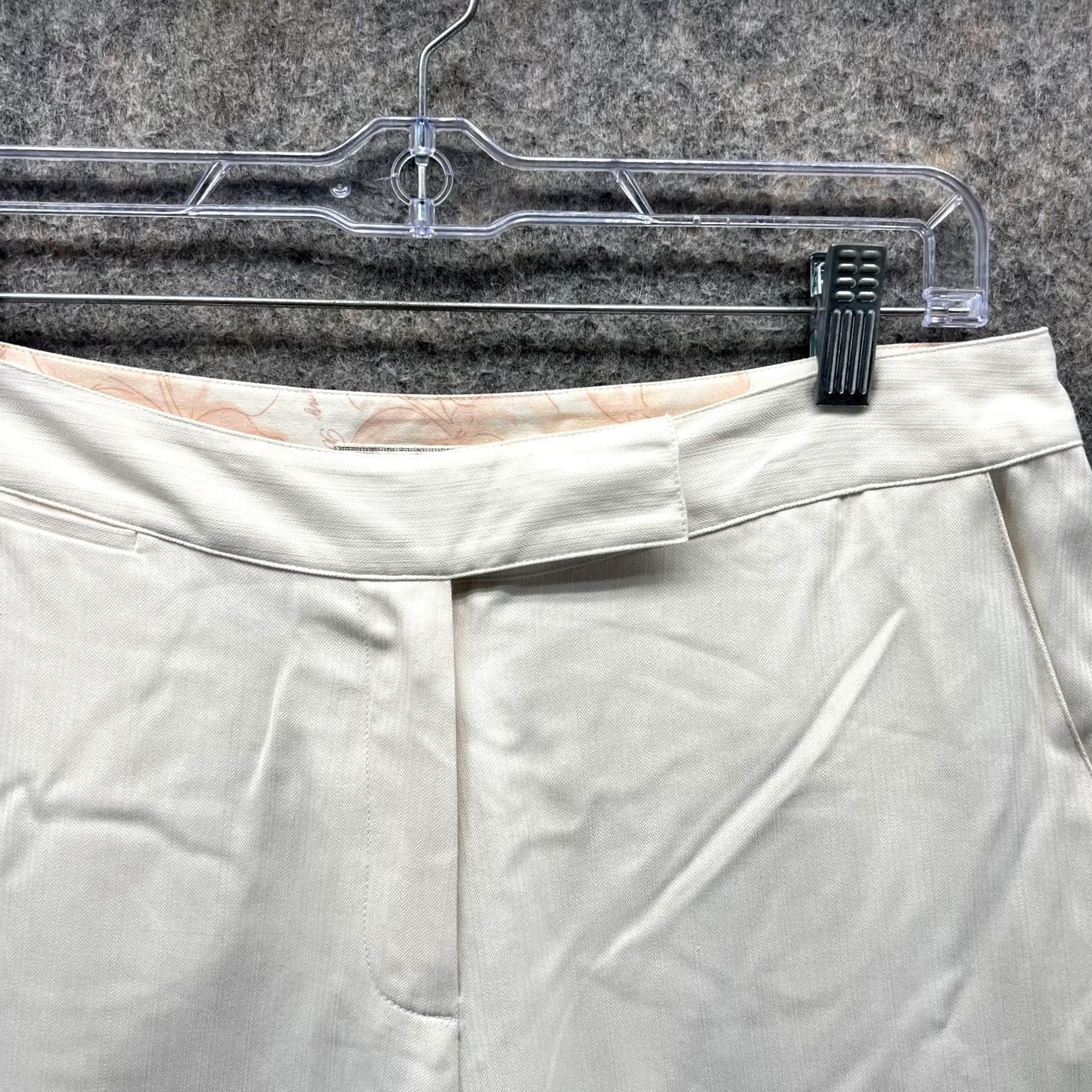 Tommy Bahama Tommy Bahama Pants Women 8 White Silk Flat Front Chino Straight Casual Formal Travel Size 30" / US 8 / IT 44 - 4 Thumbnail