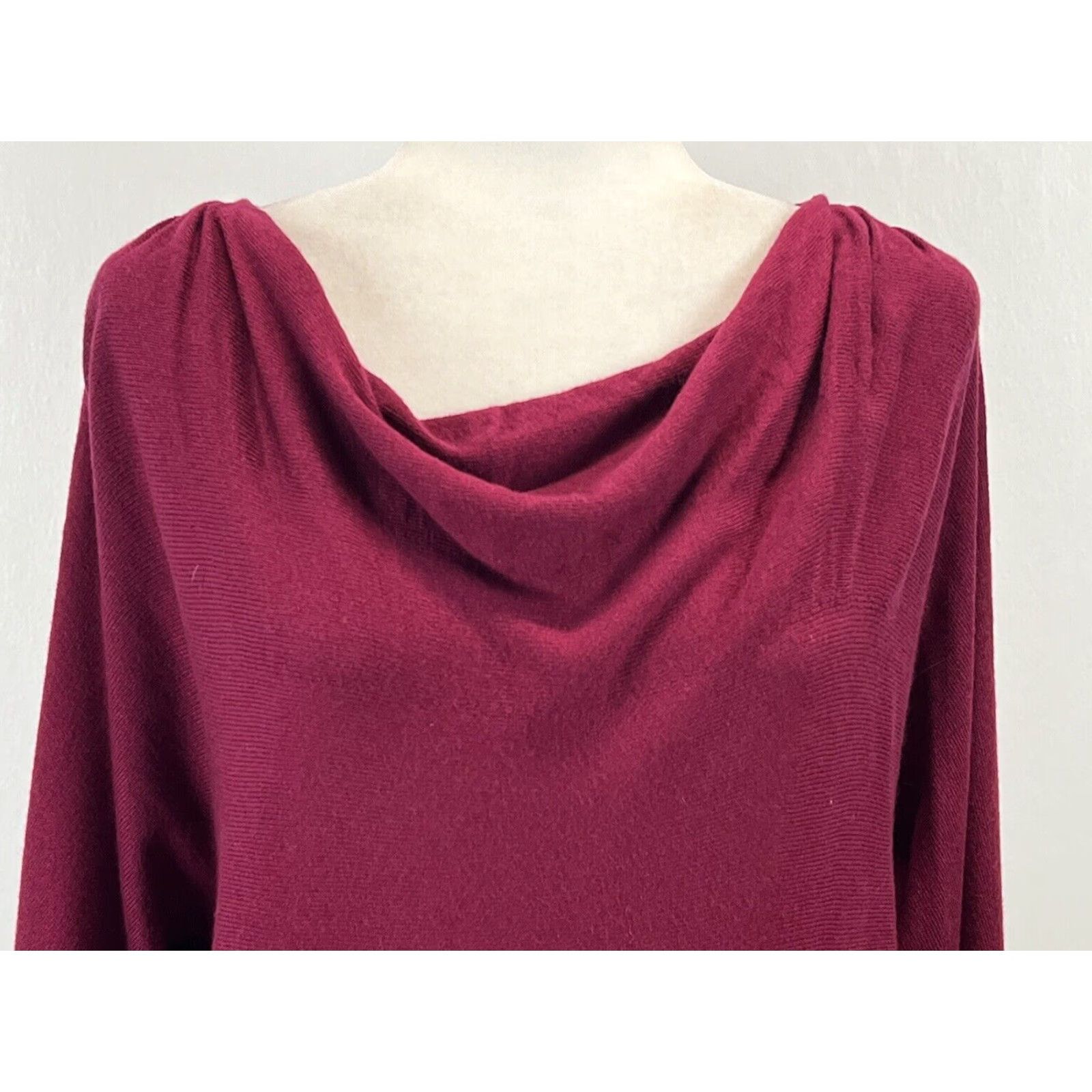 Vintage Chico's Sweater Women Size 2 Raspberry Cowl Neck Pullover Size XS / US 0-2 / IT 36-38 - 5 Thumbnail