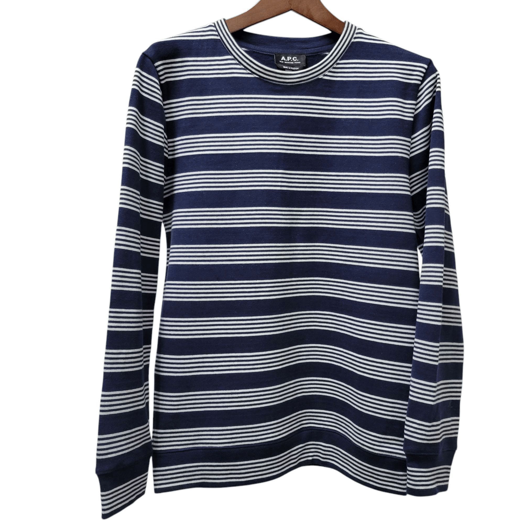 A.P.C. A.P.C. Men's Striped Crewneck Pullover Shirt Size Size US M / EU 48-50 / 2 - 1 Thumbnail