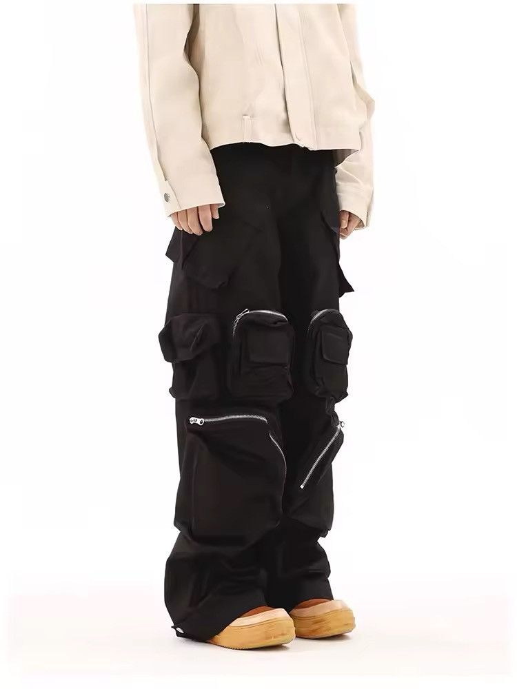Japanese Brand × Jean Multi-pocket Black Cargo Pants Size US 35 - 3 Thumbnail