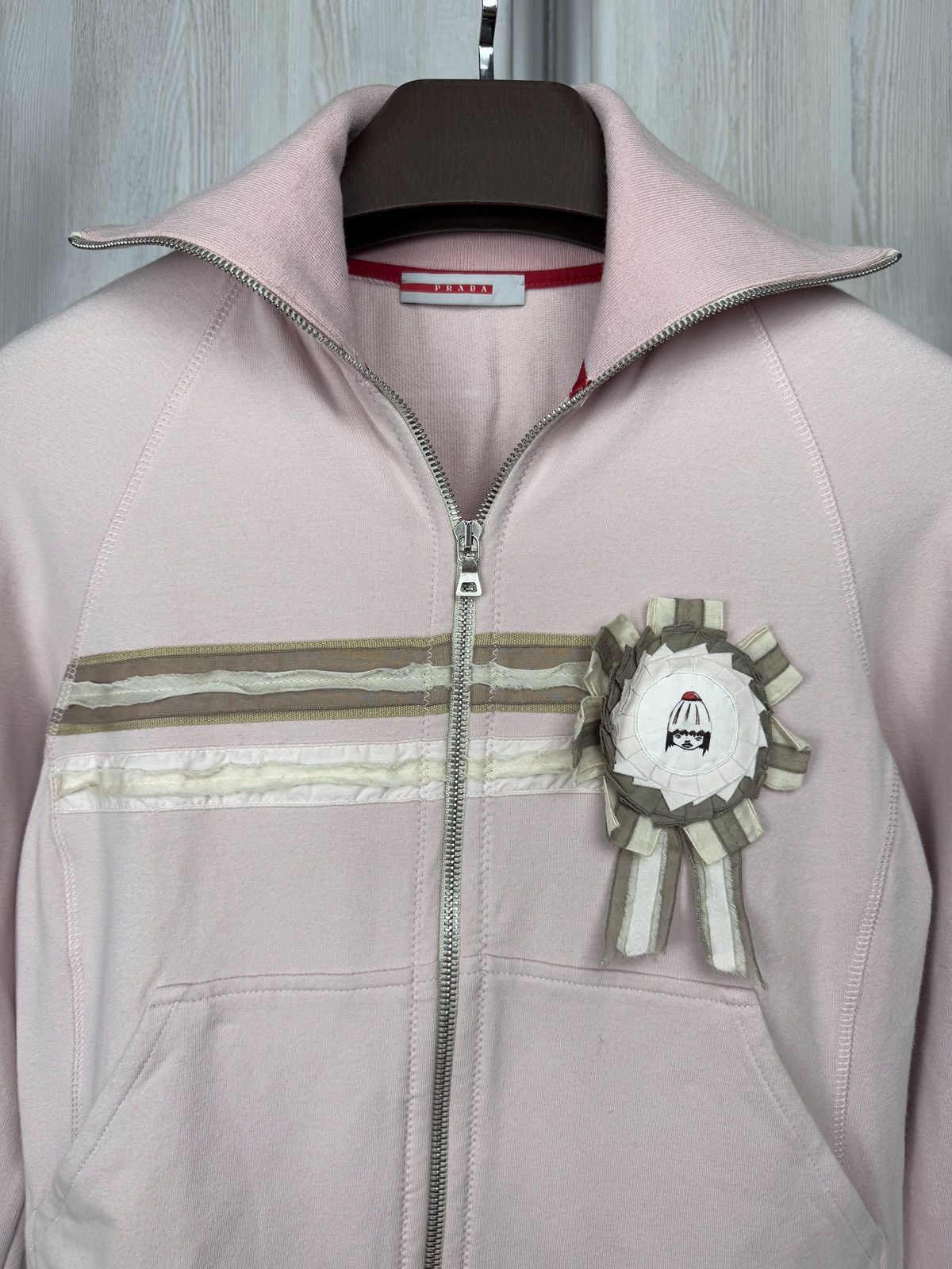 Prada Prada Archive vintage RARE japanese full zip collar sweater Size M / US 6-8 / IT 42-44 - 3 Thumbnail