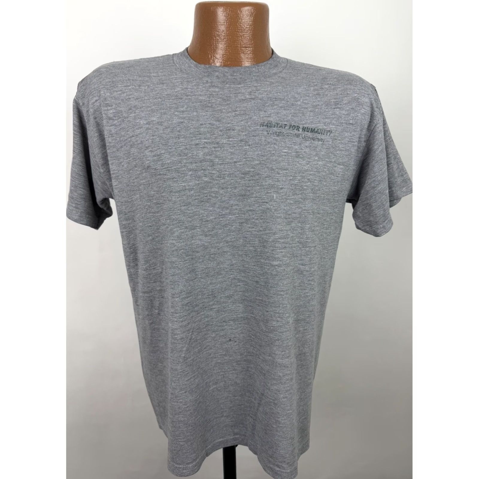 Jerzees VINTAGE Habitat for Humanity Shirt Mens Medium 90s Jerzees Heather Gray T-shirt Size US M / EU 48-50 / 2 - 2 Thumbnail