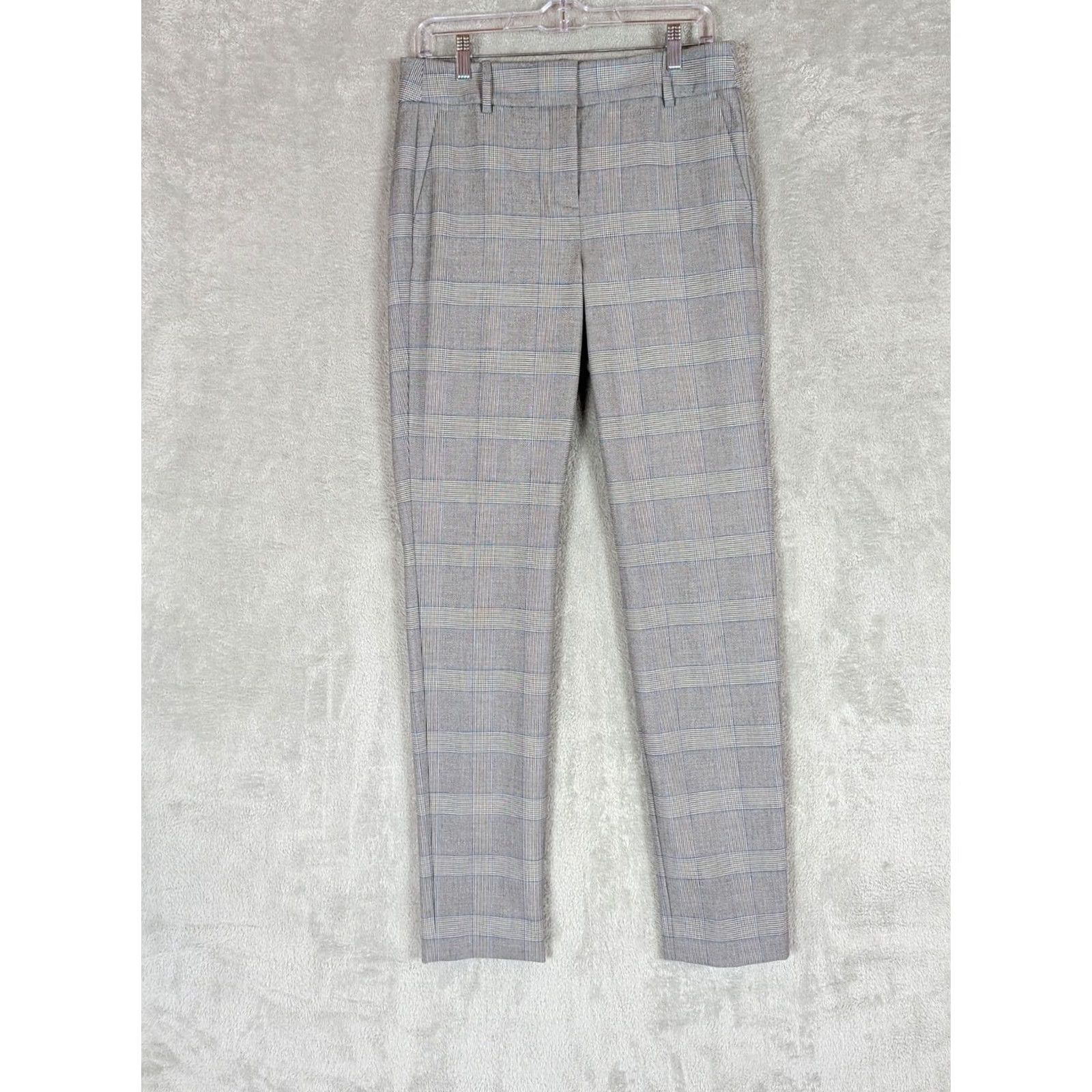 J.Crew J.CREW Cameron Pants Womens 8 Tall Charcoal Glen Straight Flex Workwear Career Plaid Size 30" / US 8 / IT 44 - 3 Thumbnail