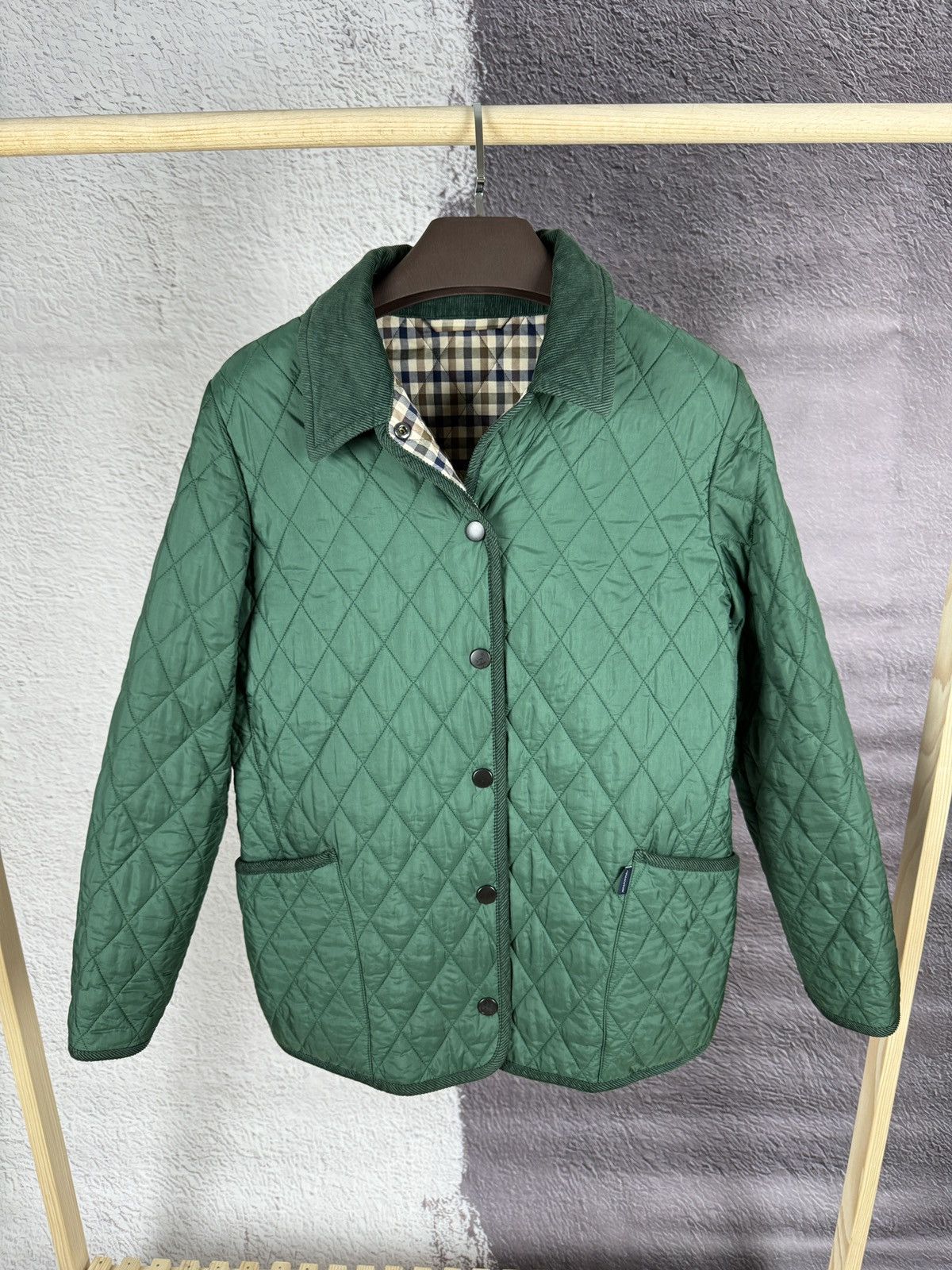 Aquascutum Aquascutum Green Quilted women’s jacket check size M Size M / US 6-8 / IT 42-44 - 2 Thumbnail