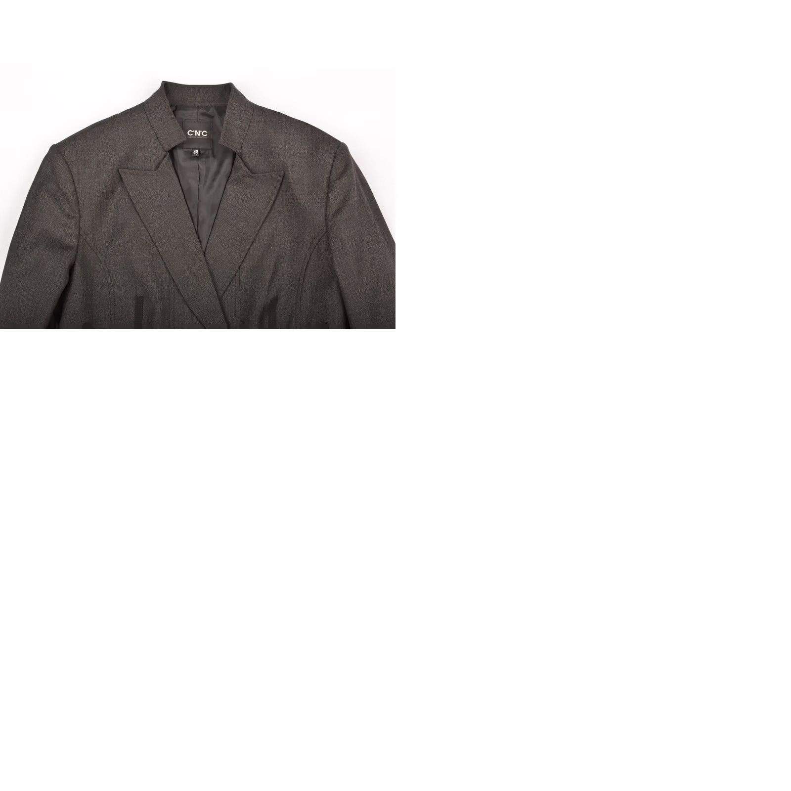 Costume National Costume National Blazer WN7210 Womens 28 Gray Tuxedo Blazer, 42, Size 28 / 42, Regular, Wool Blend, Used Womens Mens Size 4XL / US 24-26 - 9 Thumbnail