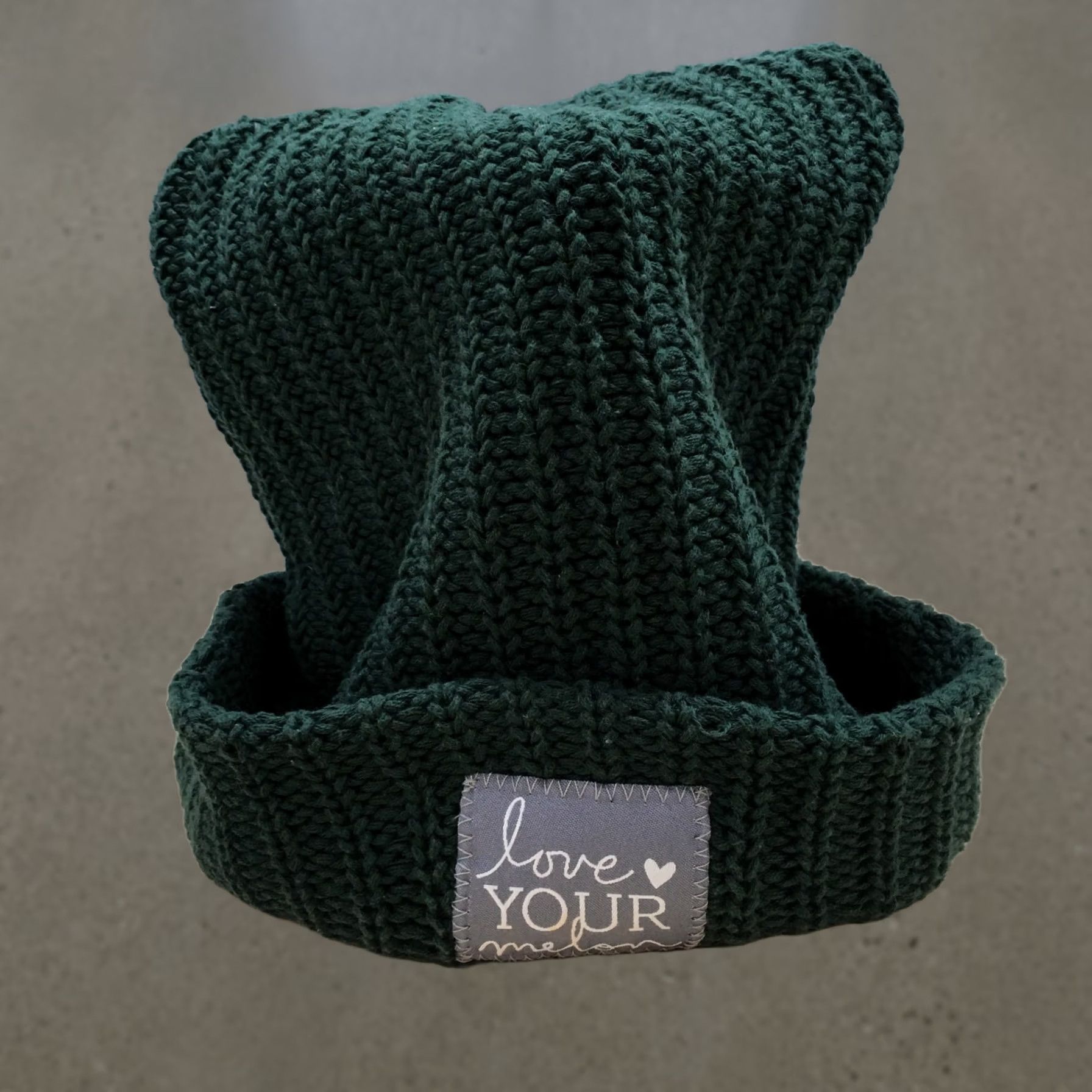 Vintage Love Your Melon Knit Beanie Hat Mens One Size Green Cotton Knitted Winter Logo Size ONE SIZE - 1 Thumbnail