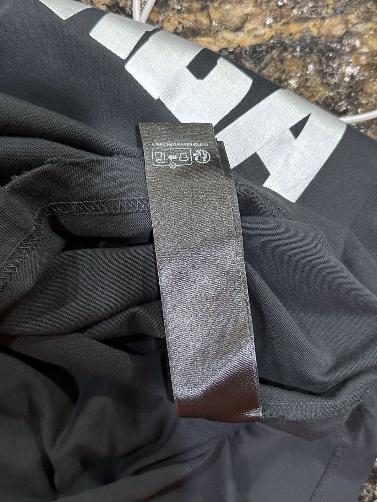 Balenciaga Balenciaga Distressed Type Silver Duct Tape Logo Black Tee Size US XS / EU 42 / 0 - 15 Thumbnail