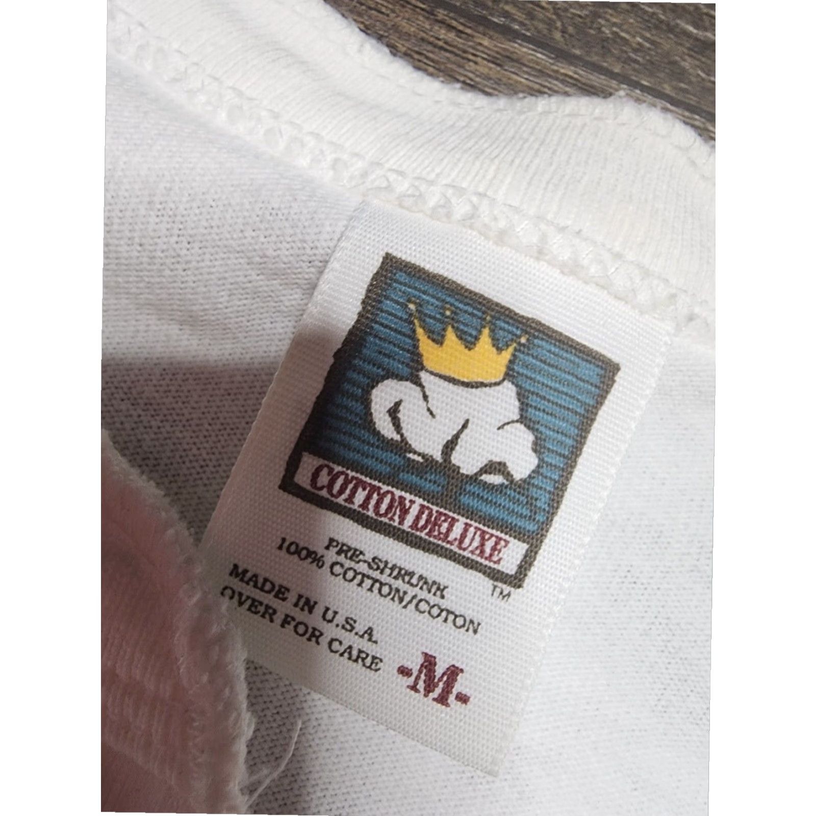 Vintage VINTAGE Cotton Deluxe Mens M Heavyweight Short Sleeve Henley T Shirt White Distressed Size US M / EU 48-50 / 2 - 5 Thumbnail