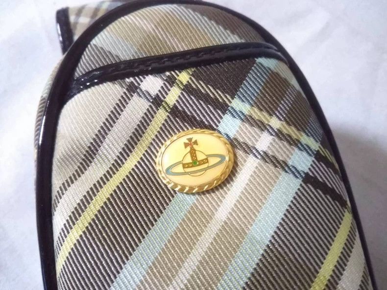Vivienne Westwood Vivienne Westwood Brown checkered porcelain button Saturn Size ONE SIZE - 2 Thumbnail