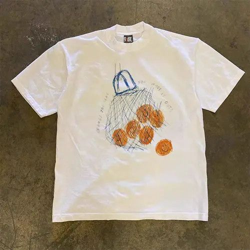 VIBE White Loose Can't Stop Happy Printed Short Sleeve T-Shirt Size US XL / EU 56 / 4 - 2 Thumbnail