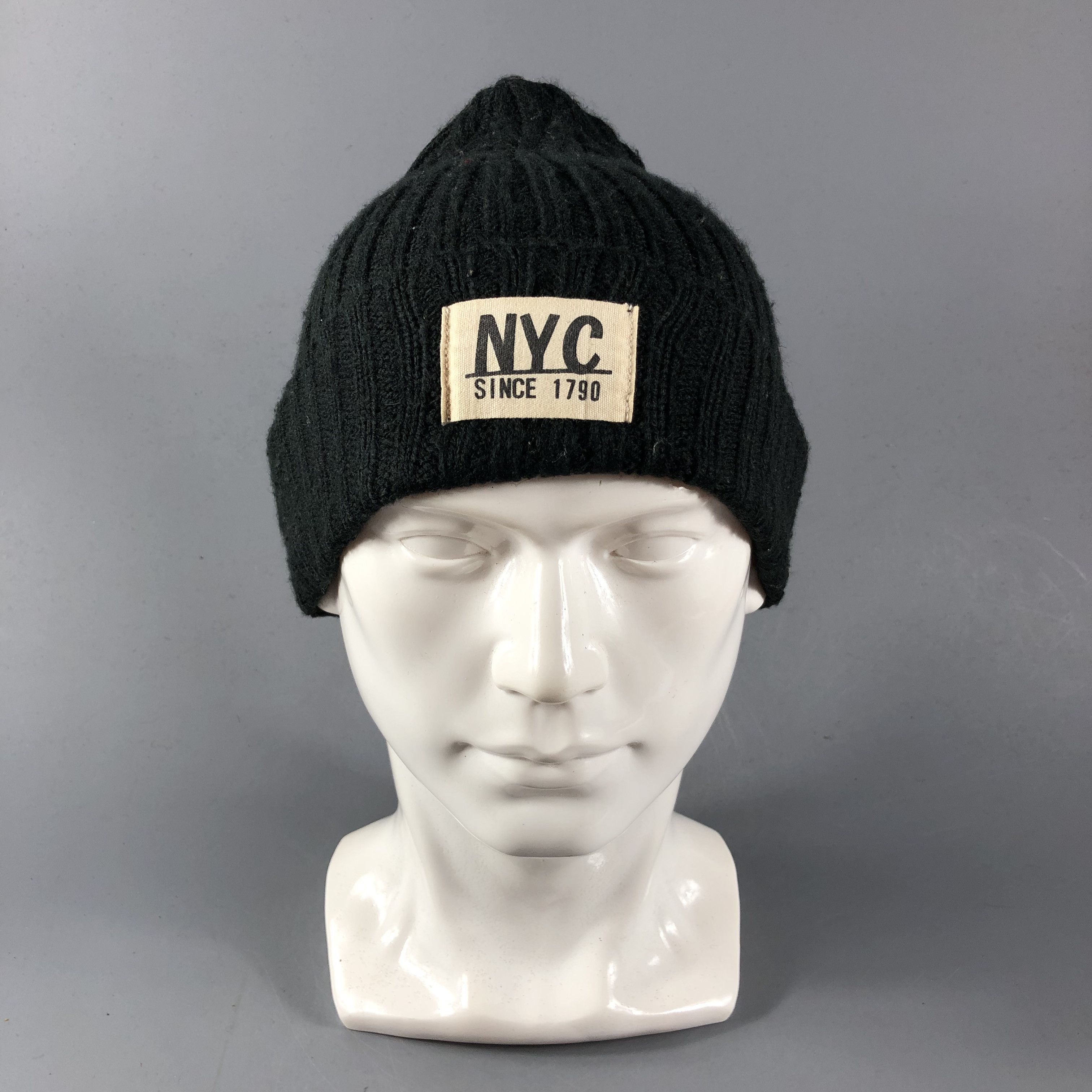 Vintage NYC Pleated Fisherman Beanie Snowcap Snow Hat B691 Size ONE SIZE - 1 Thumbnail