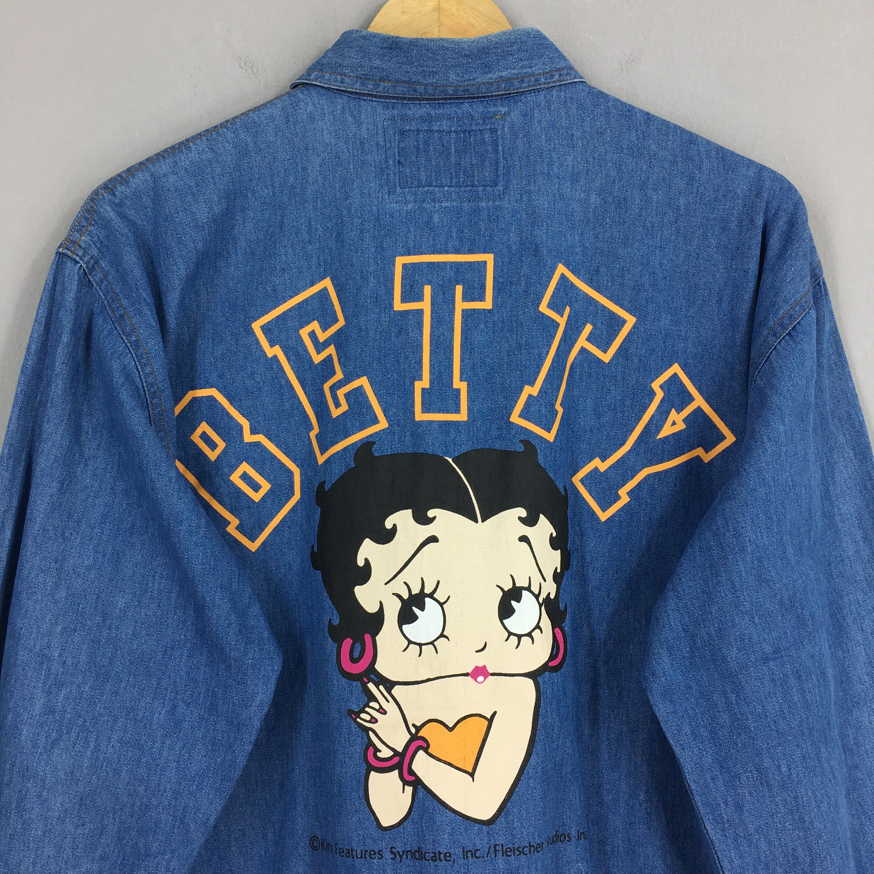 Disney × If Six Was Nine × Vintage Vintage Betty Boop Denim Oxfords Shirt XLarge Size US XL / EU 56 / 4 - 2 Thumbnail