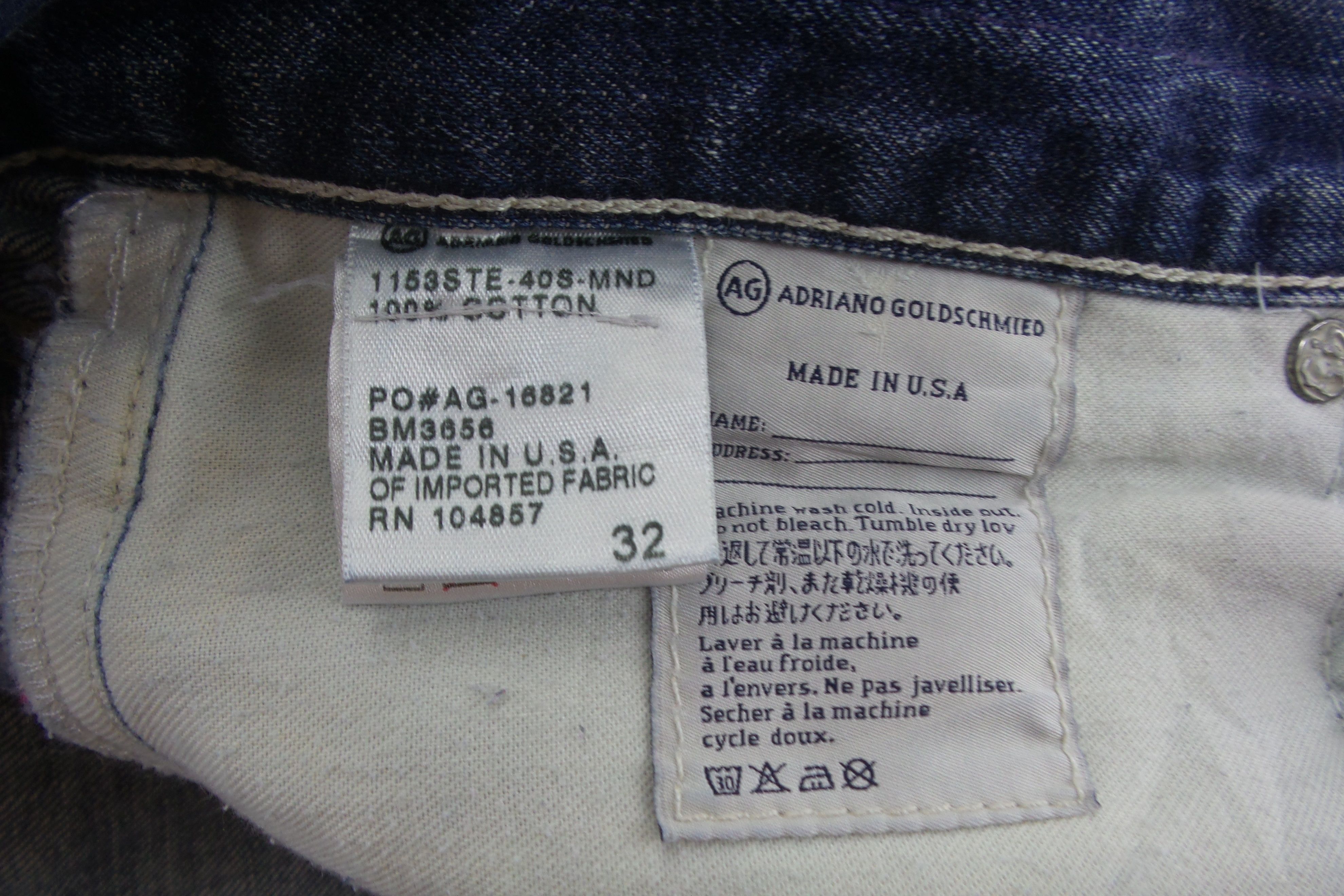 AG Adriano Goldschmied AG Adriano Goldschmied Button Fly Selvedge Jeans W34xL40.5 Size US 32 / EU 48 - 3 Thumbnail