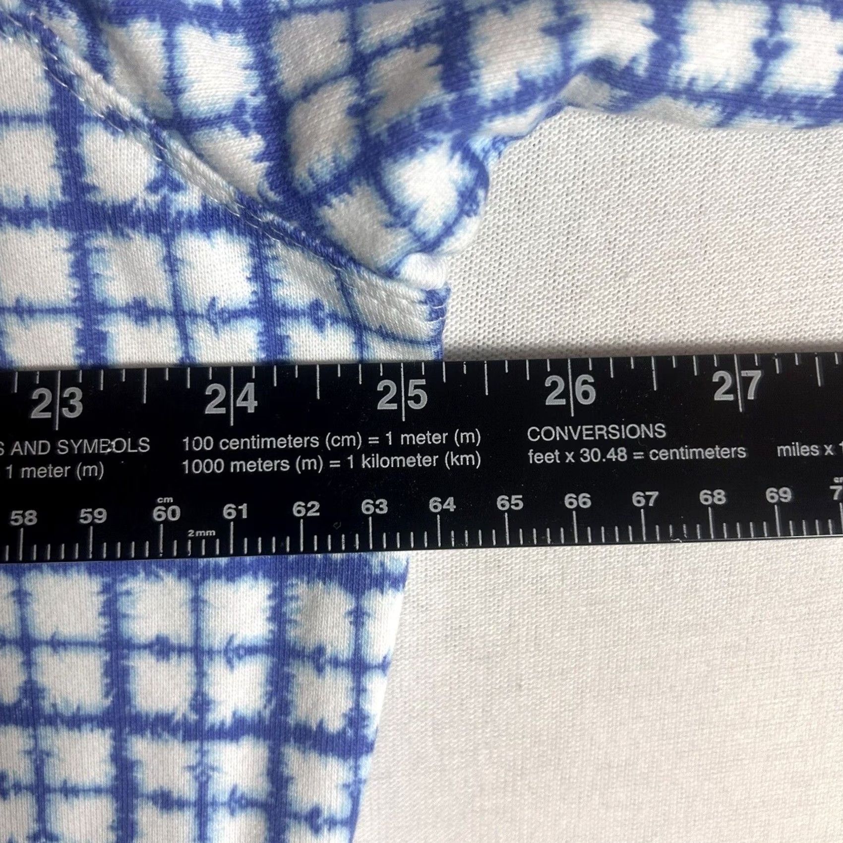 Champion Champion Women's XL Campus Pullover Hoodie Batik Blue Check Terry Crop Crew Neck Sweatshirt Hoodie, Activewear, 80s/90s Vibe, Regular Size, Women Size XL / US 12-14 / IT 48-50 - 6 Thumbnail