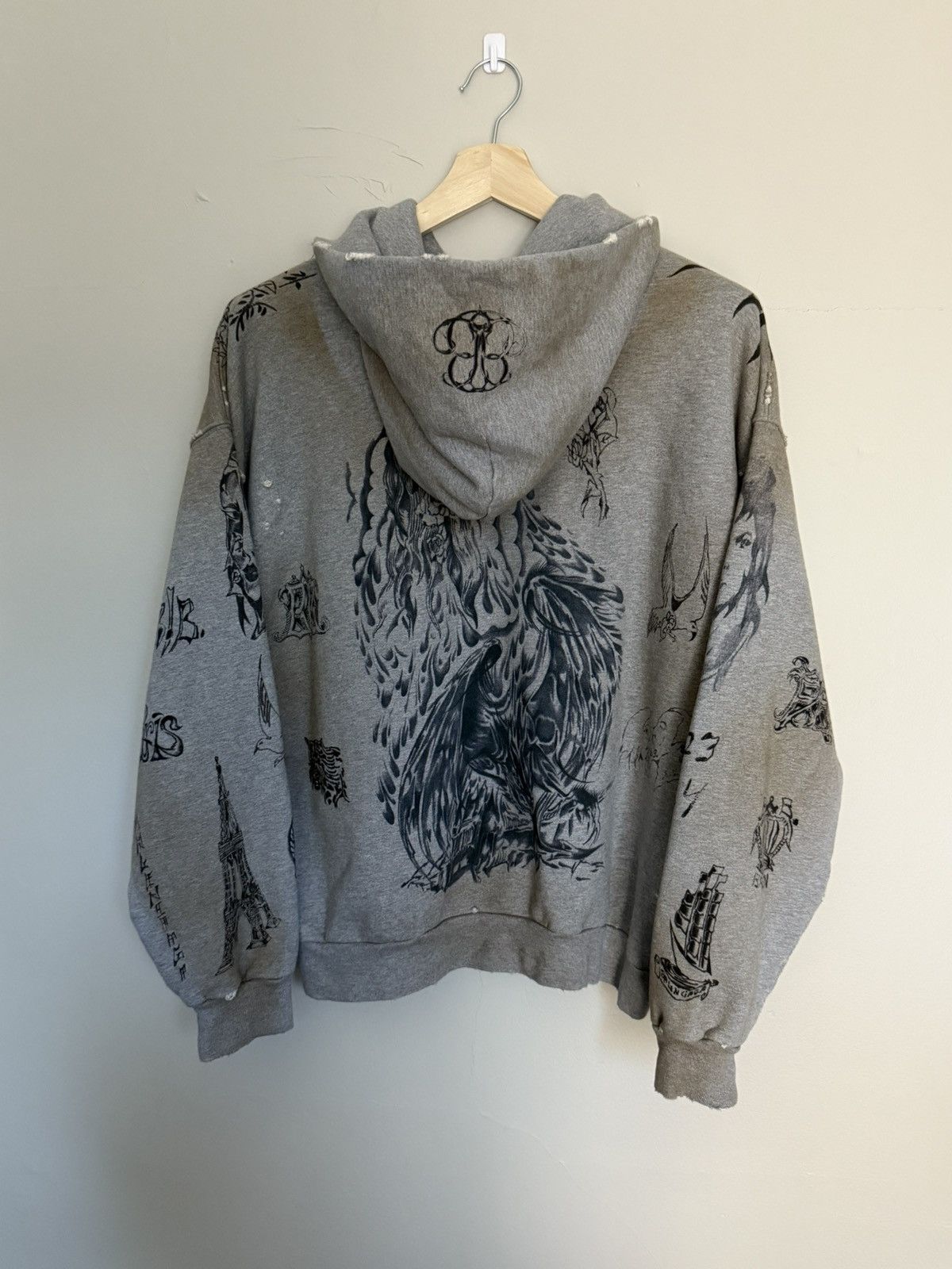 Balenciaga Balenciaga Tattoo Hoodie Size US M / EU 48-50 / 2 - 6 Thumbnail