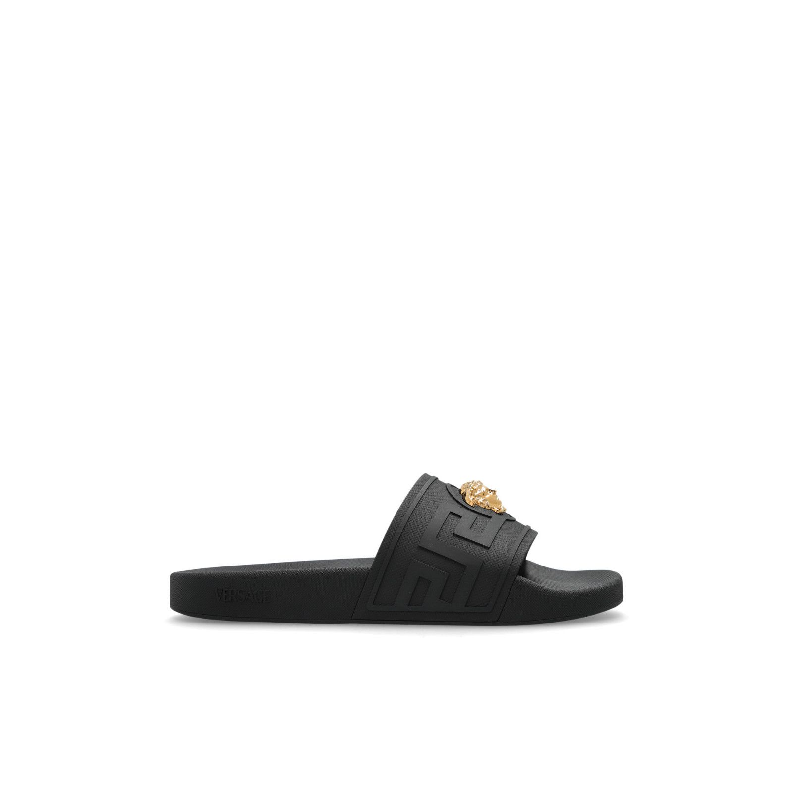 Versace VERSACE Black Rubber Flip-Flops New And Authentic (Men's siz Size US 12 / EU 45 - 1 Thumbnail