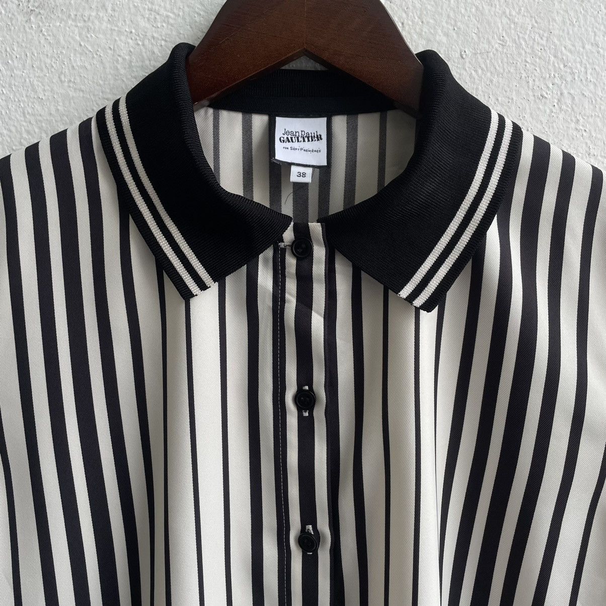 Jean Paul Gaultier Jean Paul Gaultier Stripes in White and Black Polo Shirts Size S / US 4 / IT 40 - 3 Thumbnail