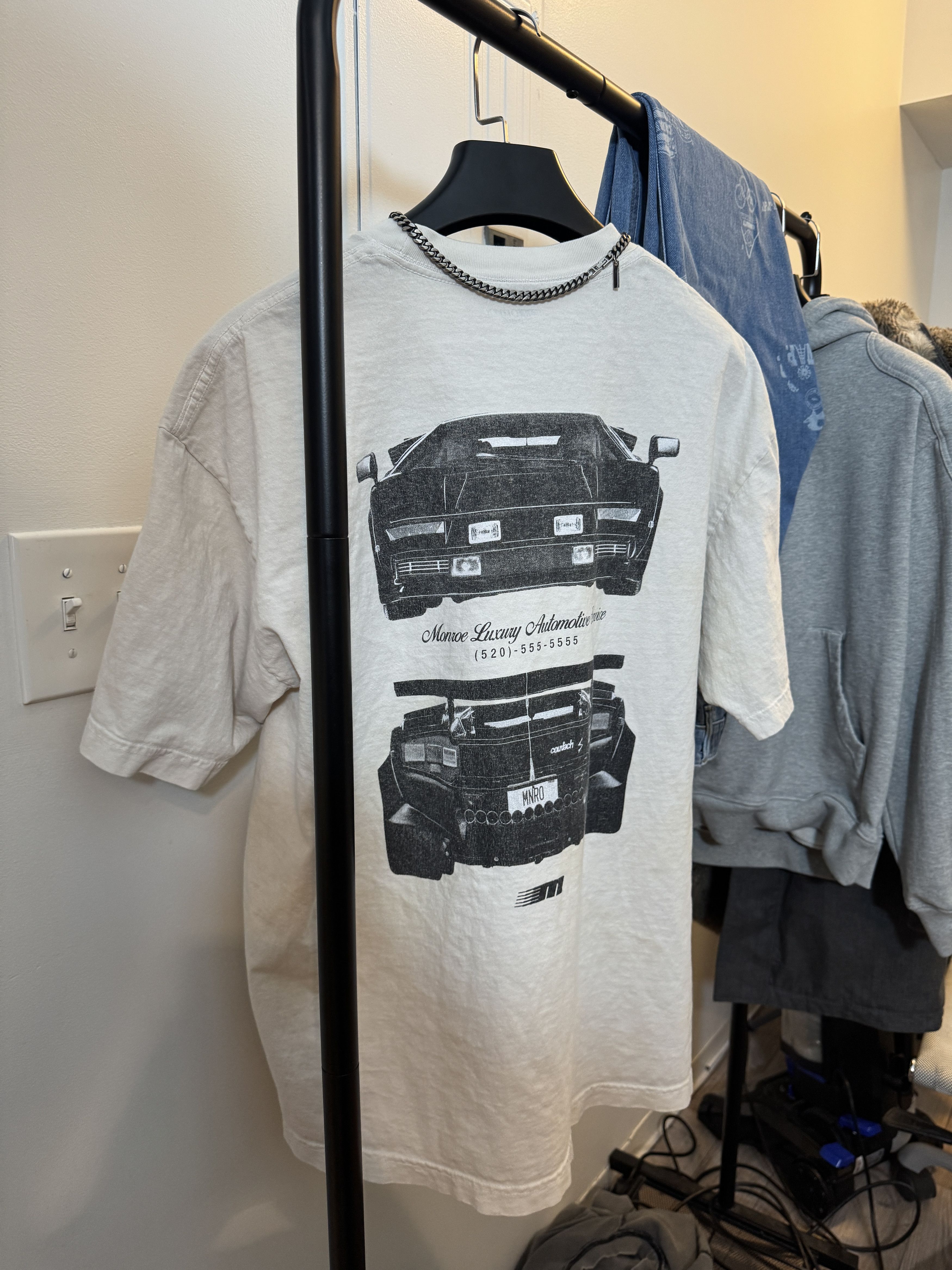 Vintage White/Creme Racing Graphic Tee Size US L / EU 52-54 / 3 - 2 Thumbnail