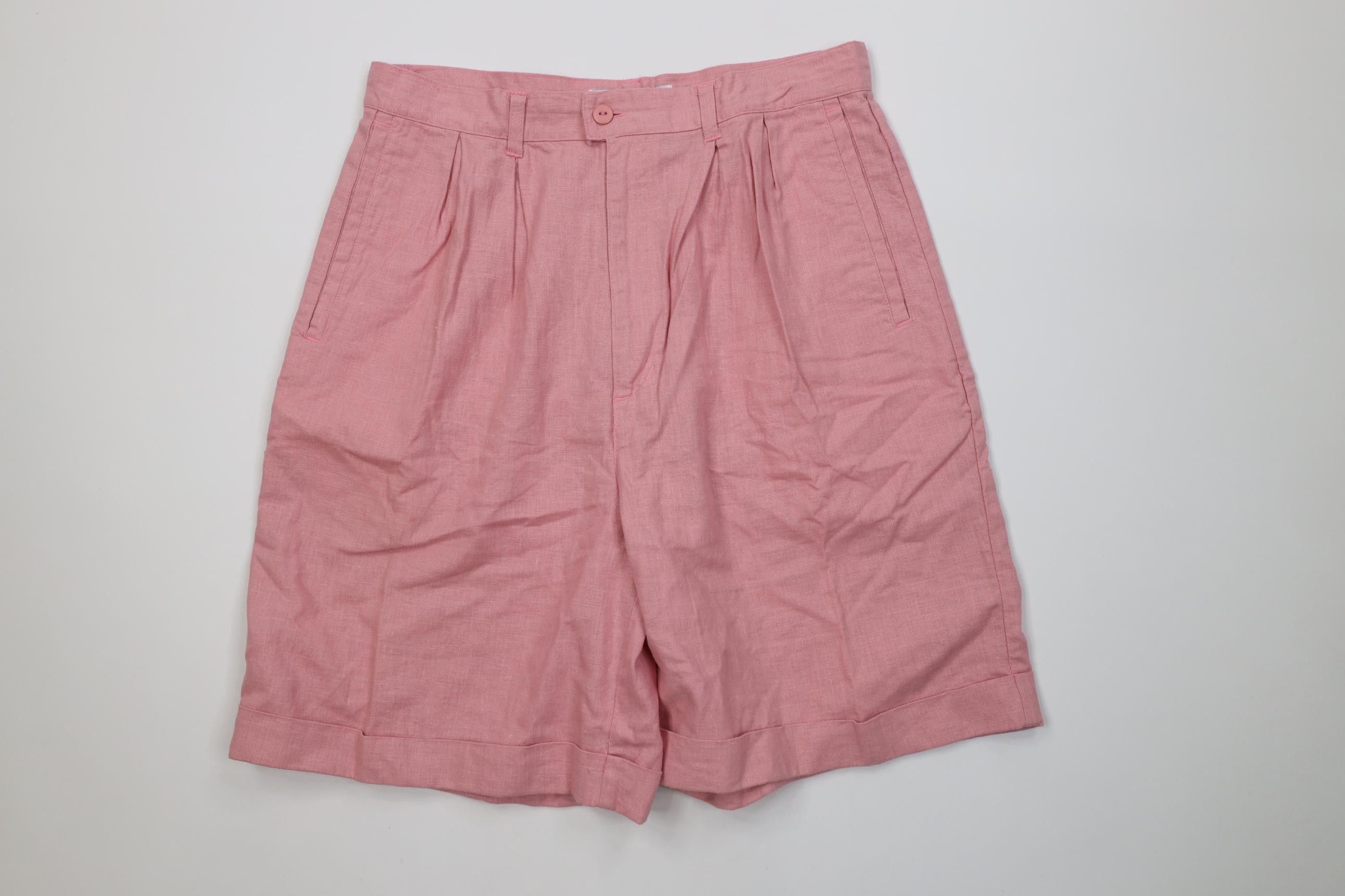 Vintage Vintage 90s Streetwear Knit Pleated Cuffed Safari Shorts Size 38" / US 16 / IT 52 - 1 Thumbnail