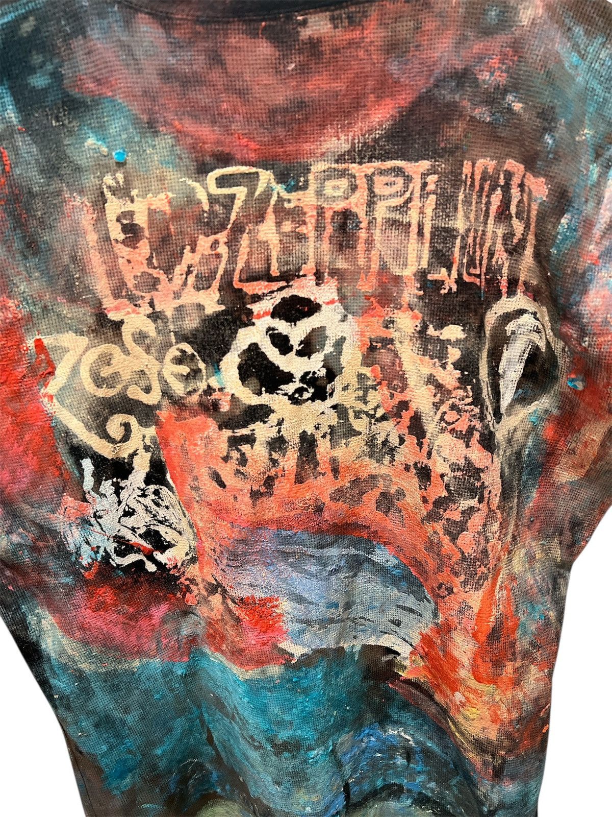 Other Hand-Painted Vintage Led Zeppelin Art T-Shirt Size US XXL / EU 58 / 5 - 4 Thumbnail