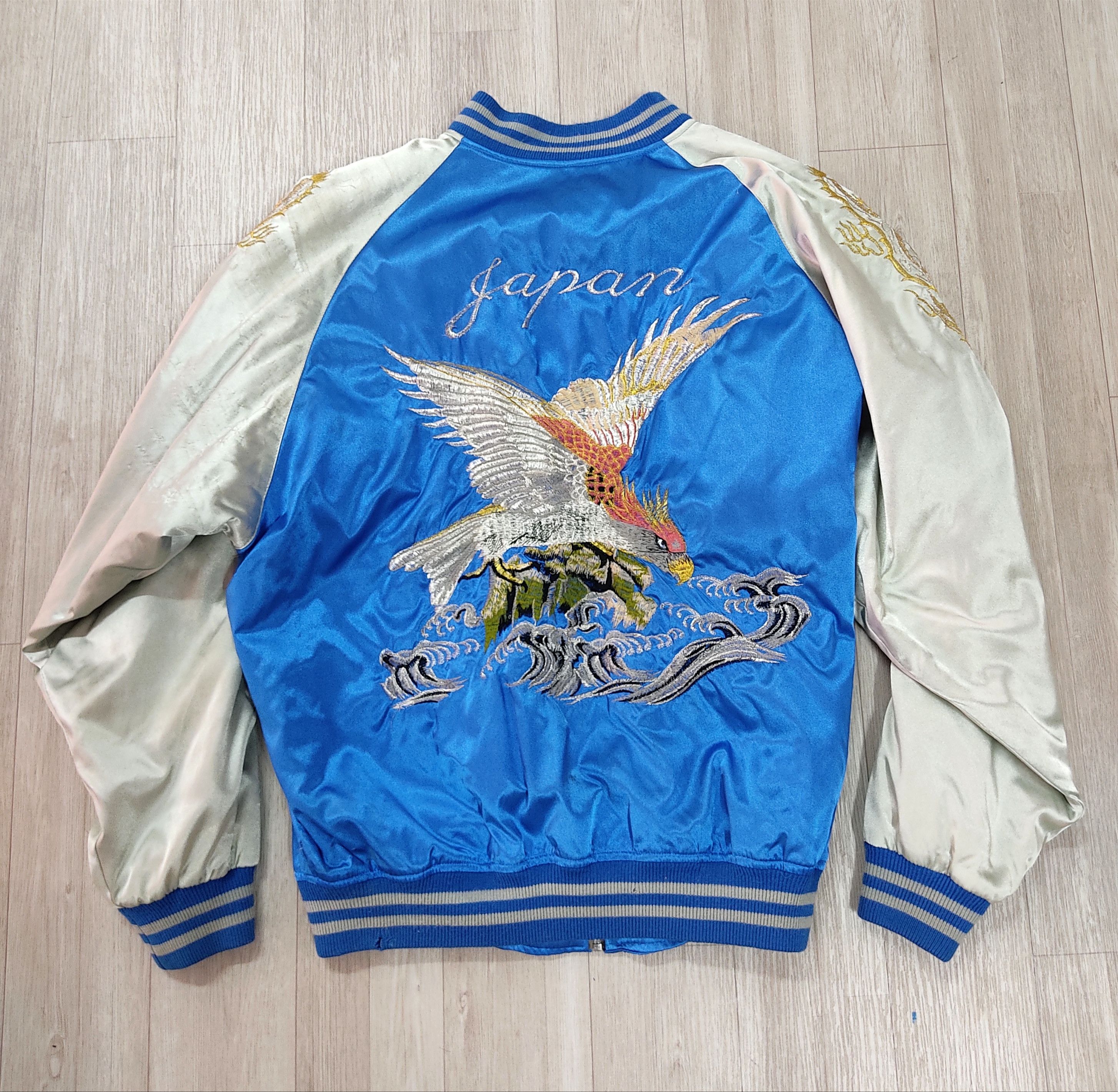 Hoshihime Vintage HOSHIHIME Embroidered Eagle Dragon Sukajan Jacket Size US XL / EU 56 / 4 - 12 Thumbnail