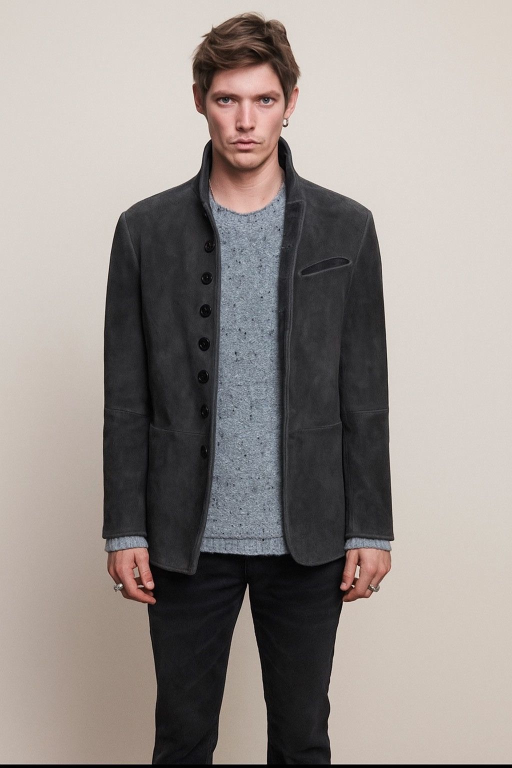 John Varvatos Woodward Multibutton Sheepskin jacket EU 48 usa 38 Size US M / EU 48-50 / 2 - 1 Thumbnail
